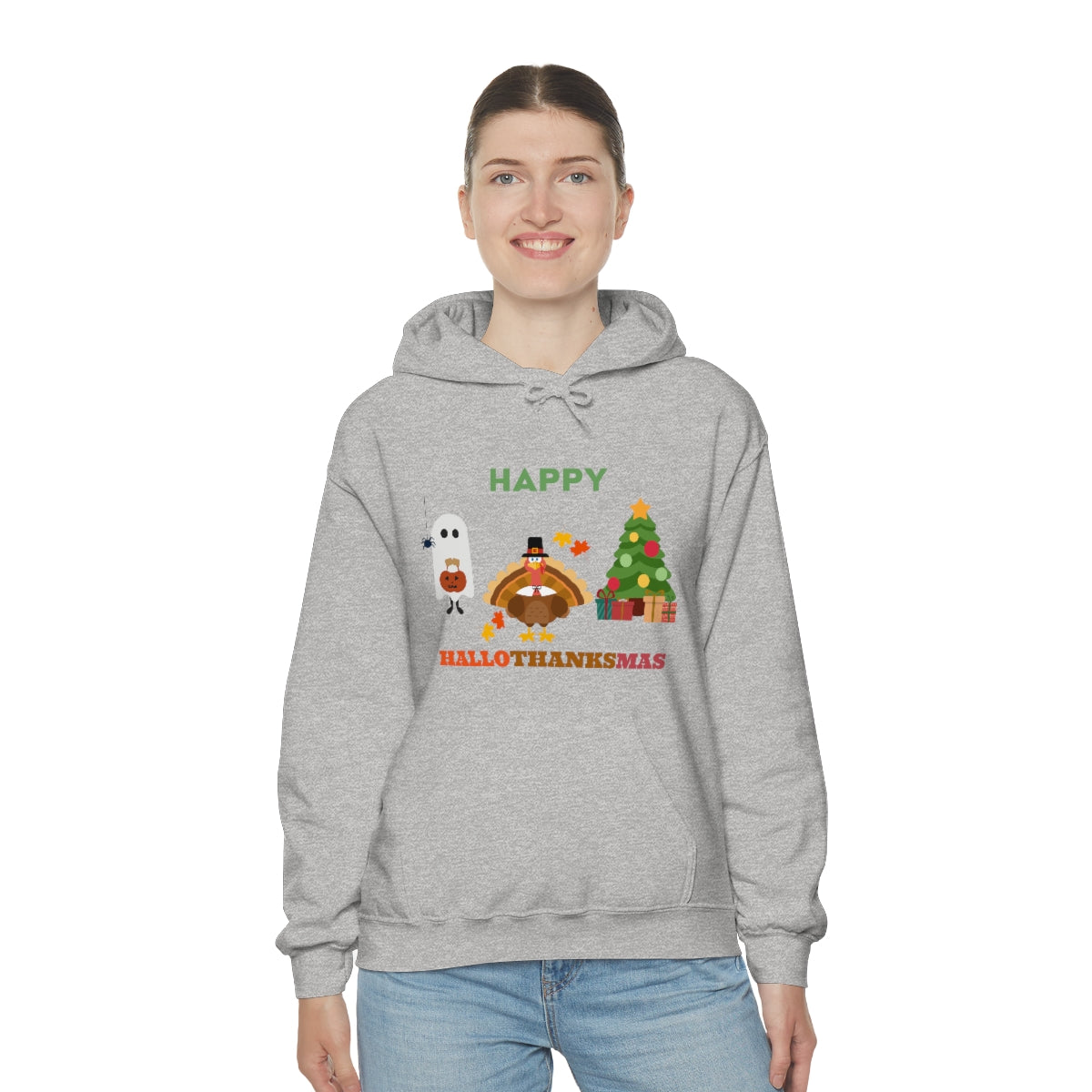 Happy Hallothanksmas Unisex Heavy Blend™ Hooded Sweatshirt