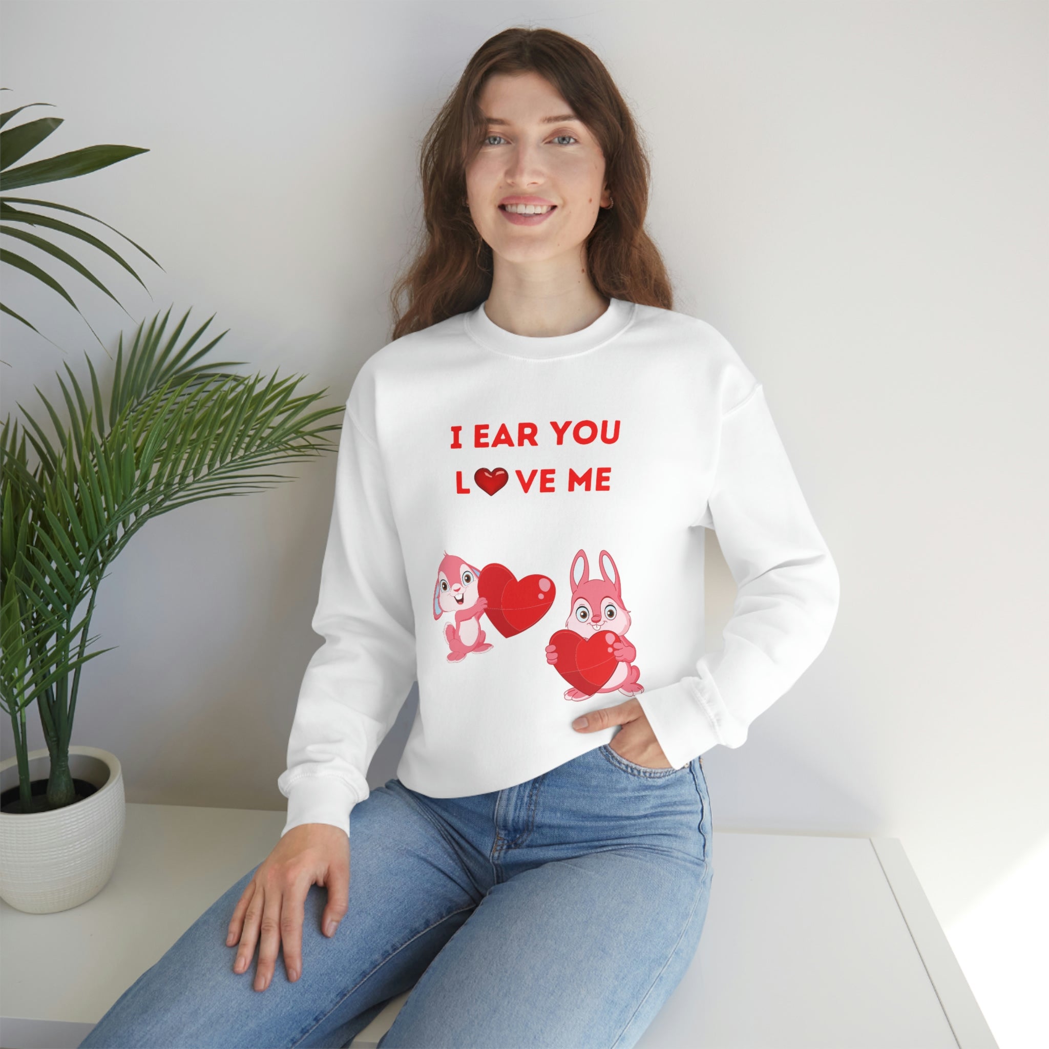 I Ear You Love Me Unisex Heavy Blend™ Crewneck Sweatshirt