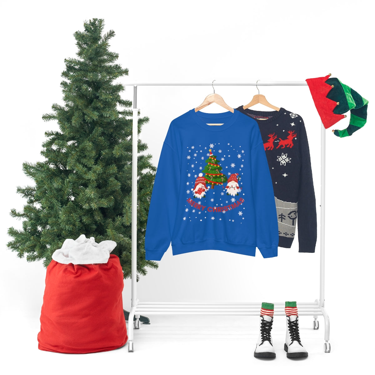 Merry & Bright Holidays Christmas Unisex Heavy Blend™ Crewneck Sweatshirt