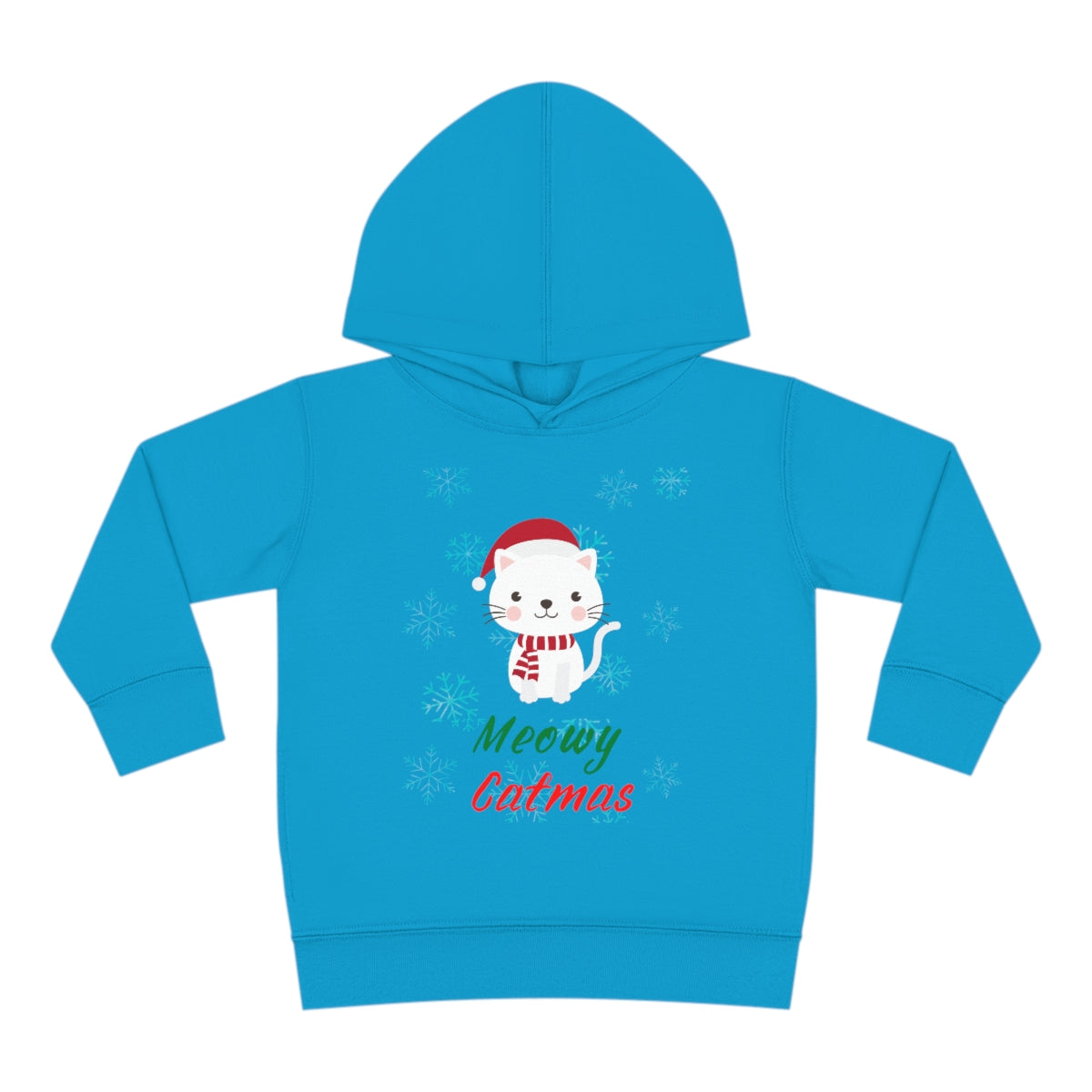 Meowy Catmas Toddler Pullover Fleece Hoodie