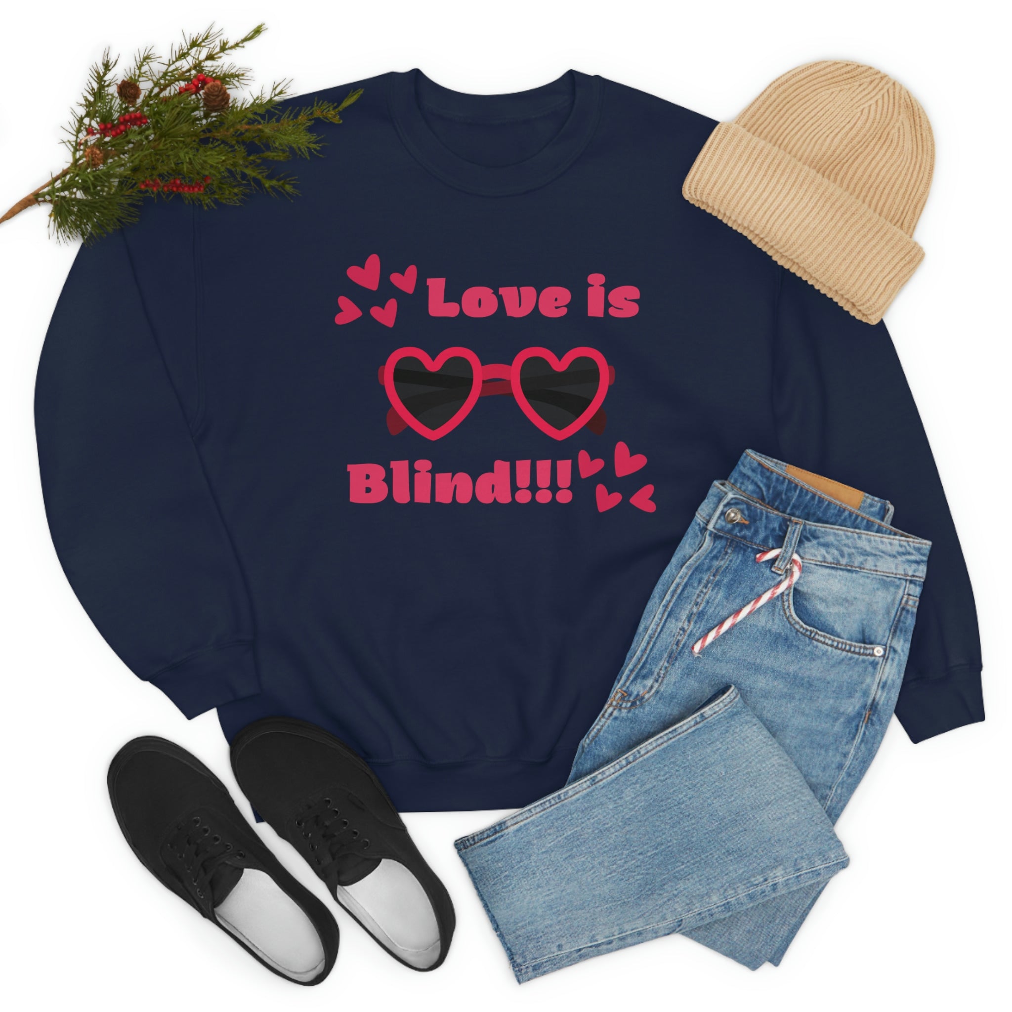 Love Is Blind!!! Unisex Heavy Blend™ Crewneck Sweatshirt