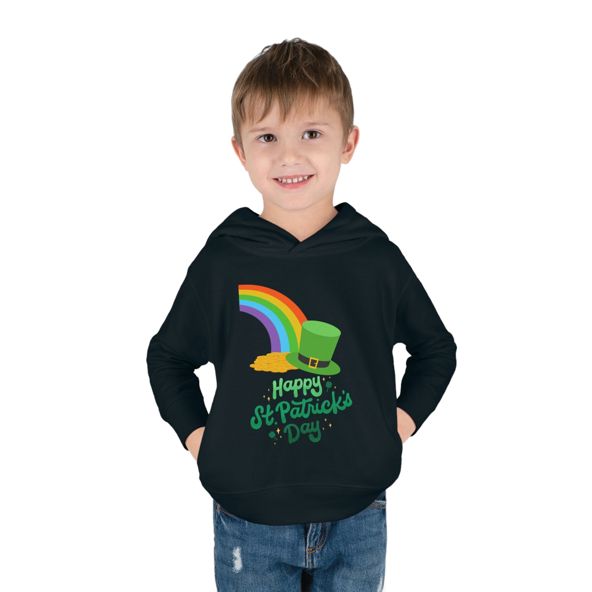 Happy Saint Patrick Day Toddler Pullover Fleece Hoodie