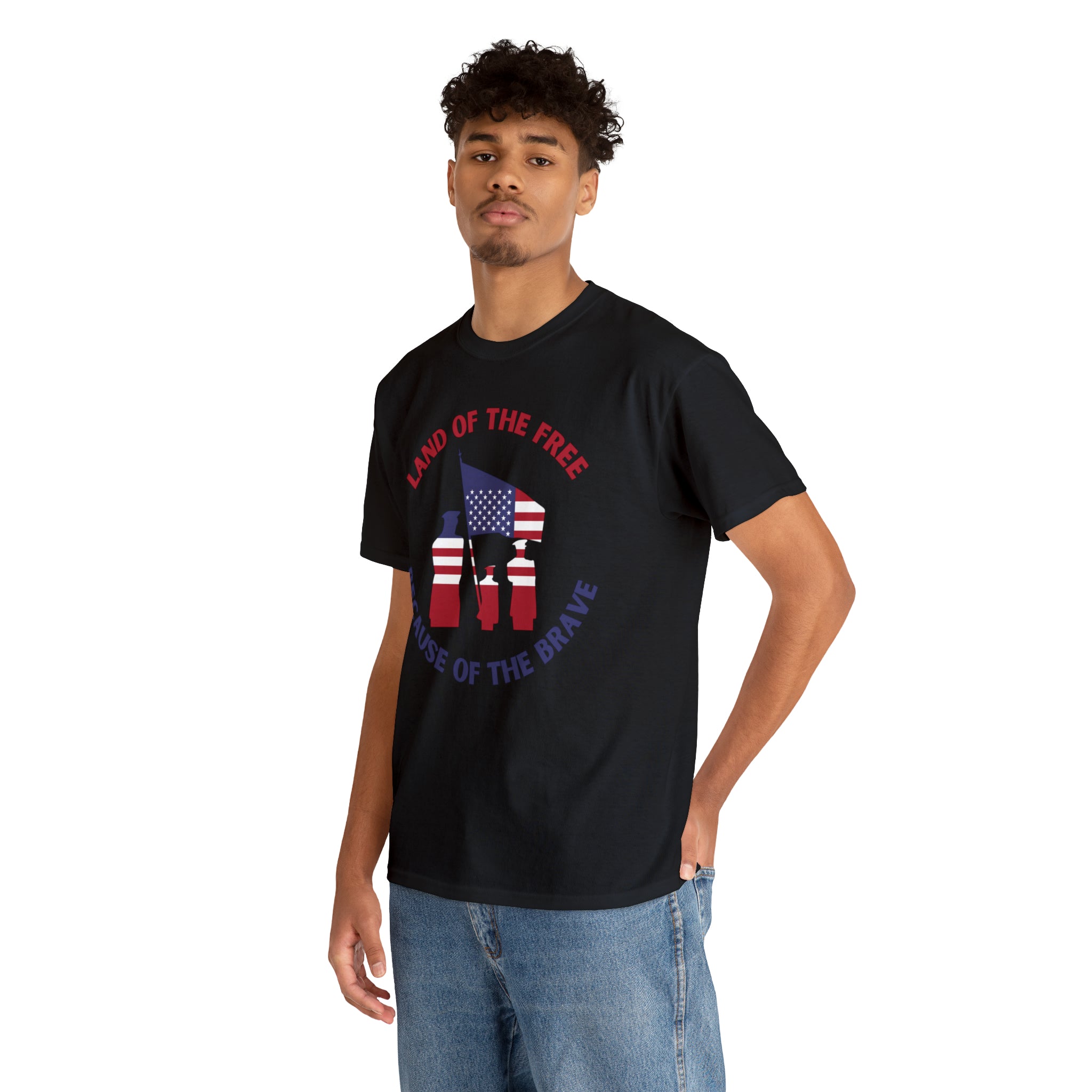 Memorial Day Land of The Free Unisex Heavy Cotton Tee