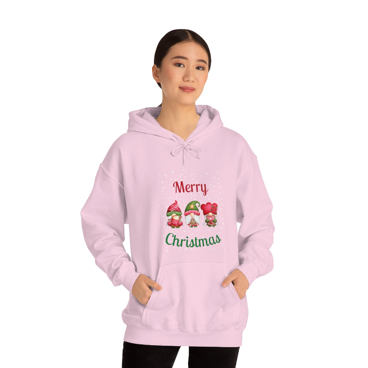 Three Gnomes Merry Christmas Unisex Heavy Blend™ Hooded Sweatshirt