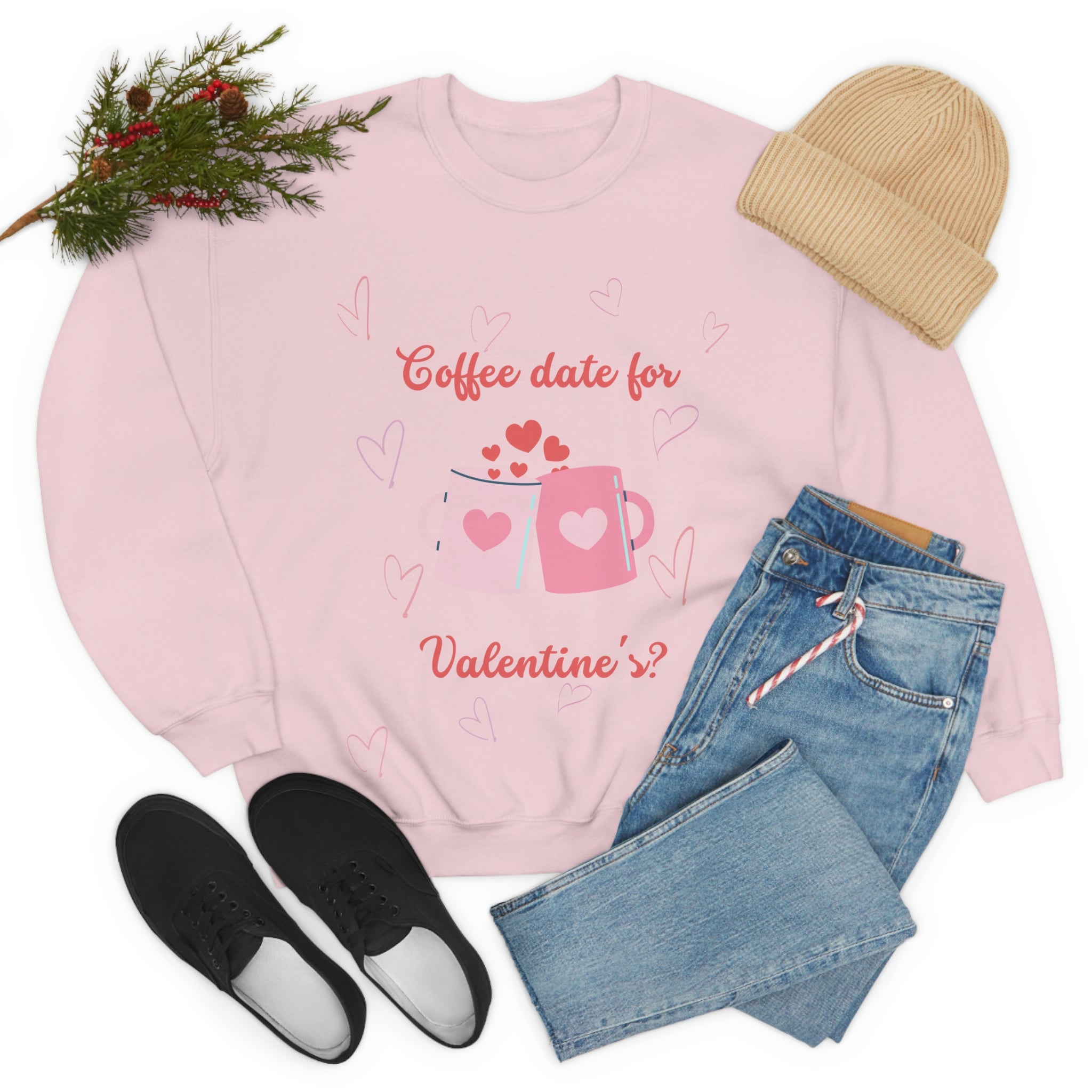 Coffee Date For Valentine's Unisex Heavy Blend™ Crewneck Sweatshirt