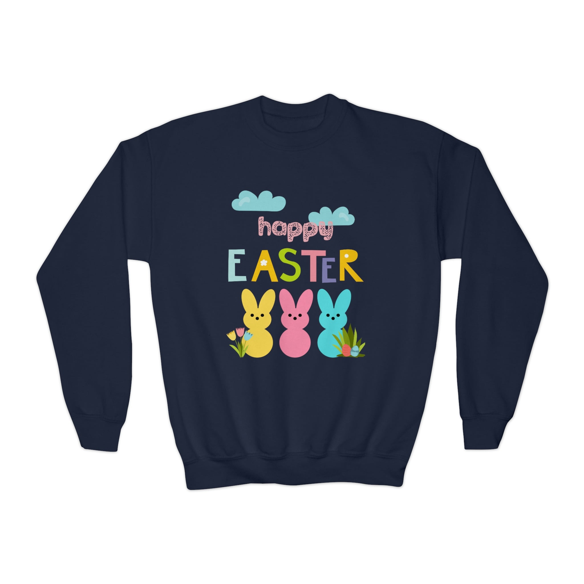Happy Easter Bunny Youth Crewneck Sweatshirt