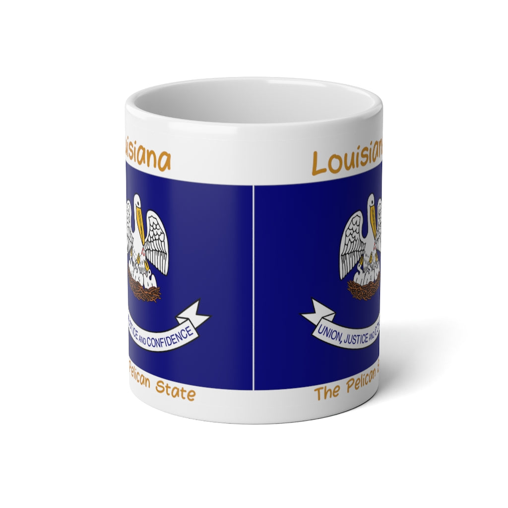 Louisiana State Flag Jumbo Mug, 20oz