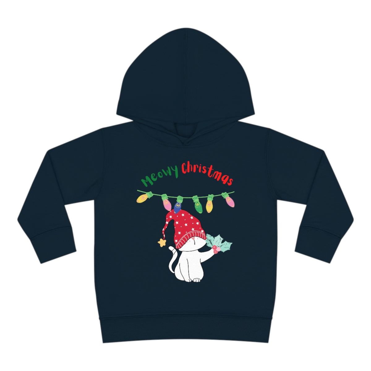 Meowy Christmas Pullover Fleece Hoodie