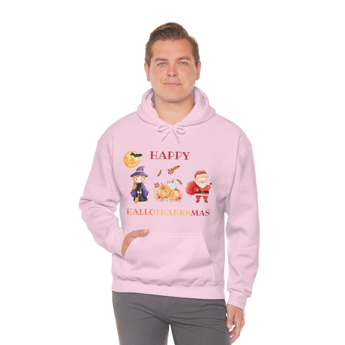 Happy Hallothanksmas Unisex Heavy Blend™ Hooded Sweatshirt