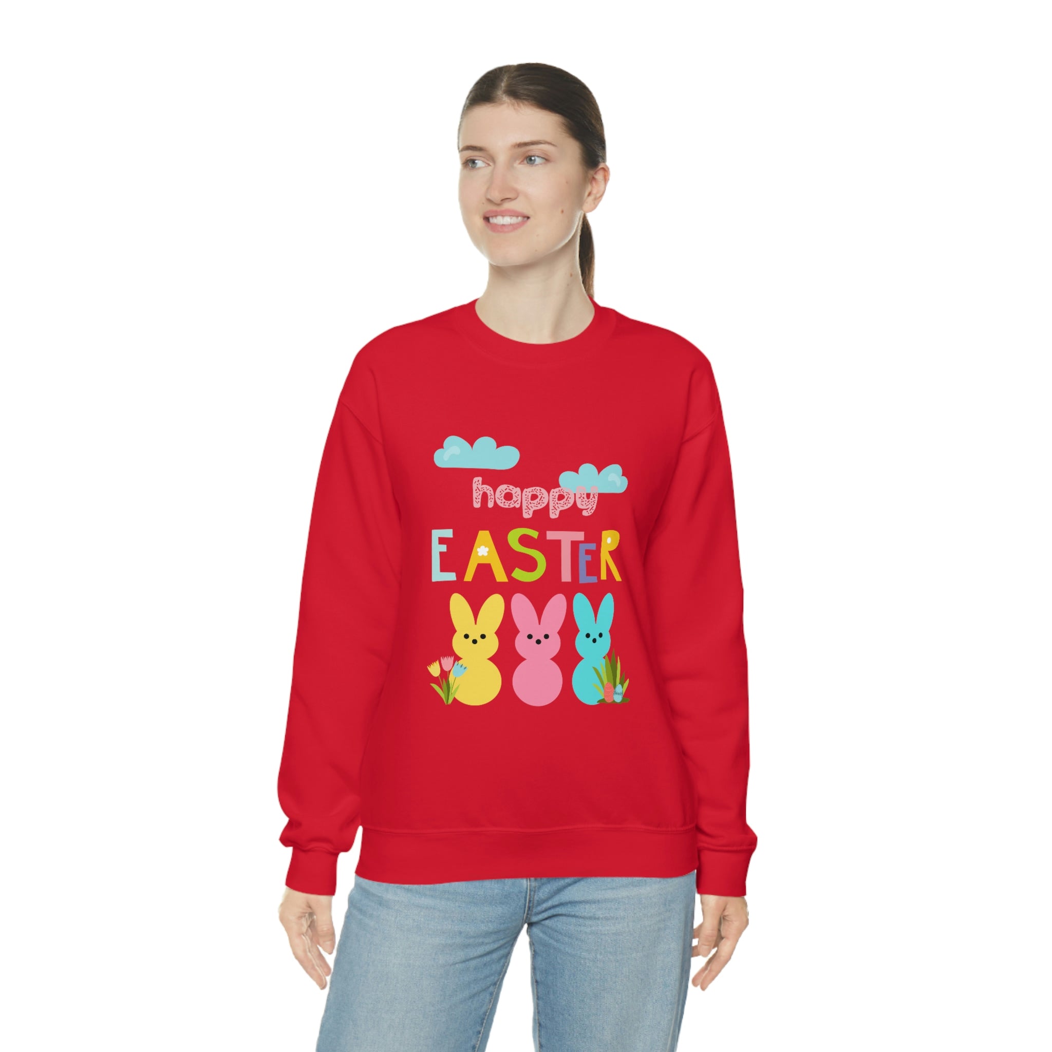 Happy Easter Bunny Unisex Heavy Blend™ Crewneck Sweatshirt