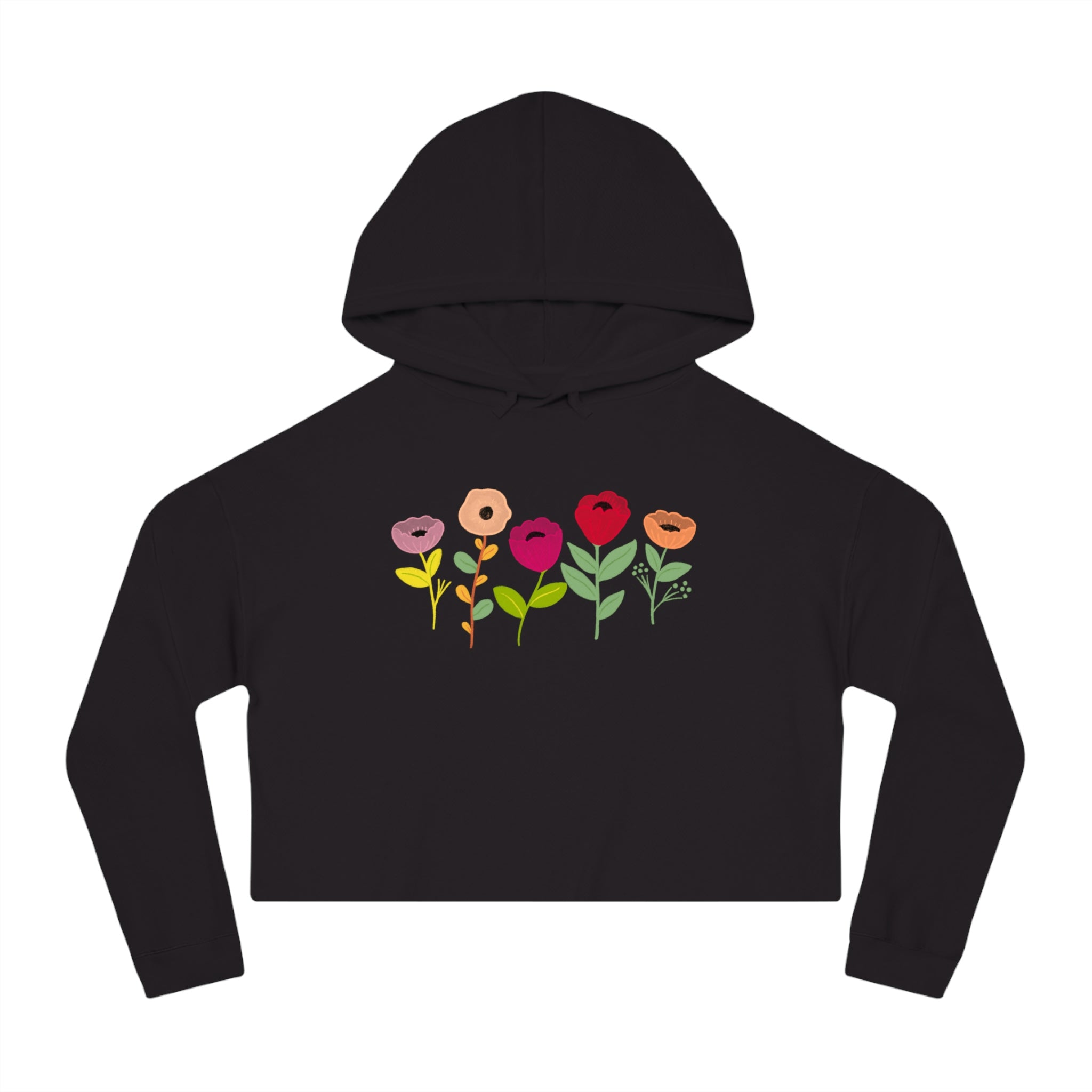 Spring Flowers Women’s Cropped Hooded Sweatshirt