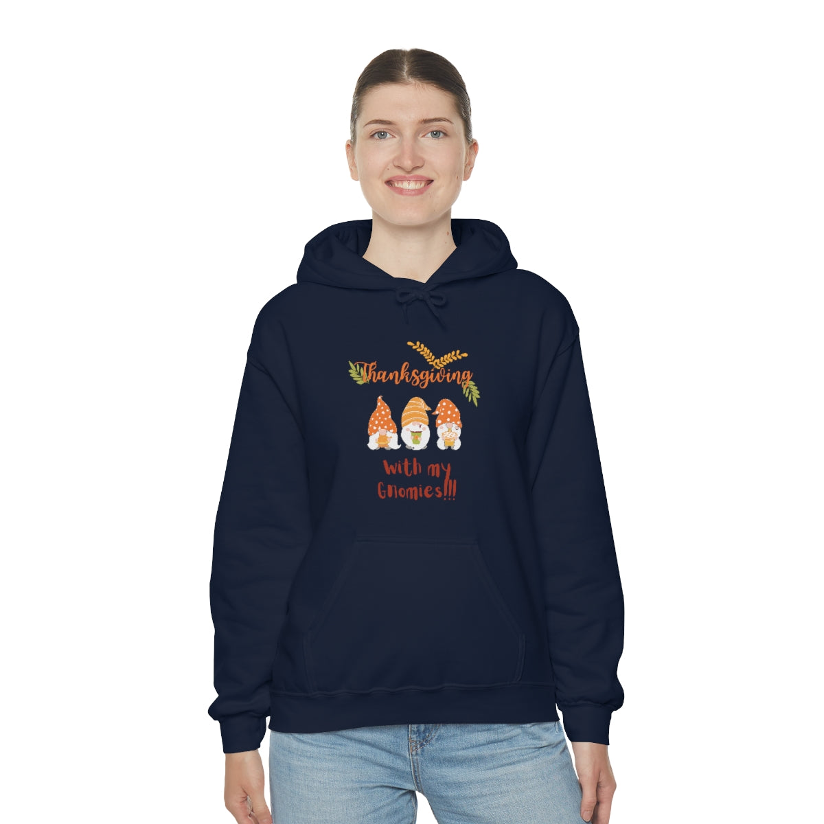 Thanksgiving With My Gnomies Unisex Heavy Blend™ Hooded Sweatshirt