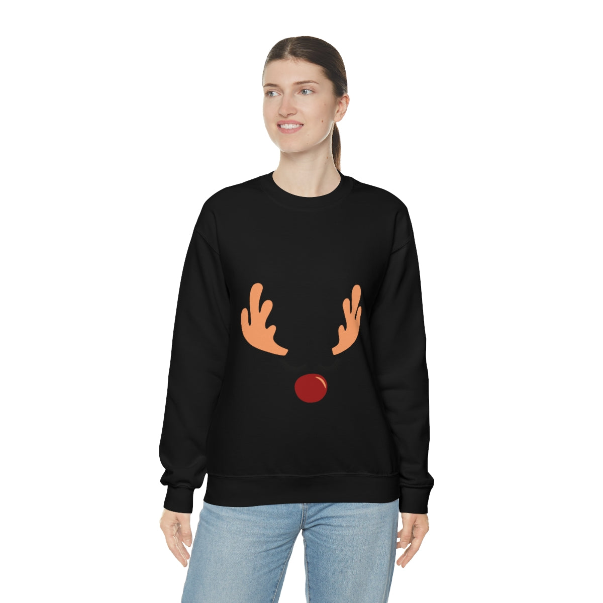 Reindeer Christmas Unisex Heavy Blend™ Crewneck Sweatshirt