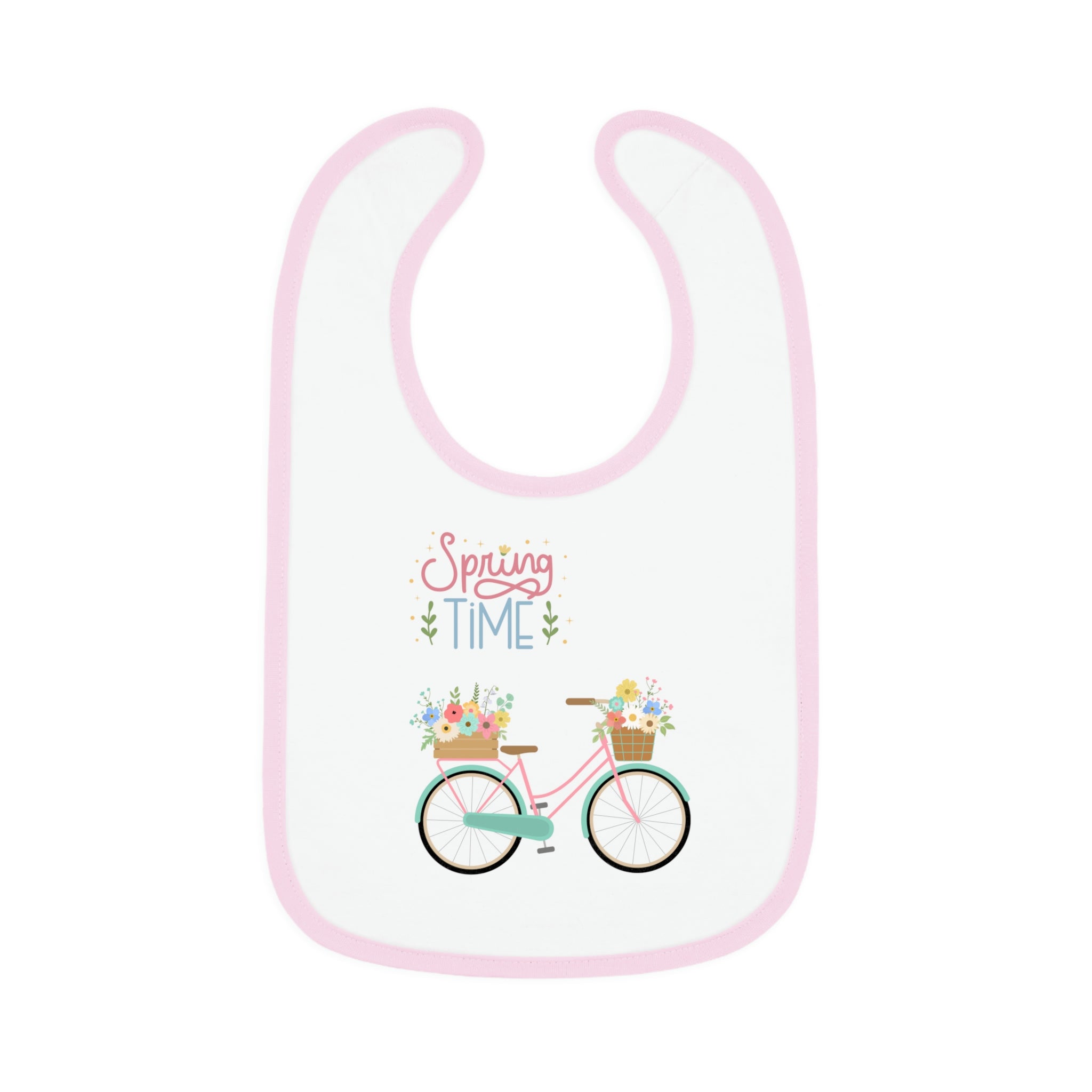 Spring Time Baby Contrast Trim Jersey Bib