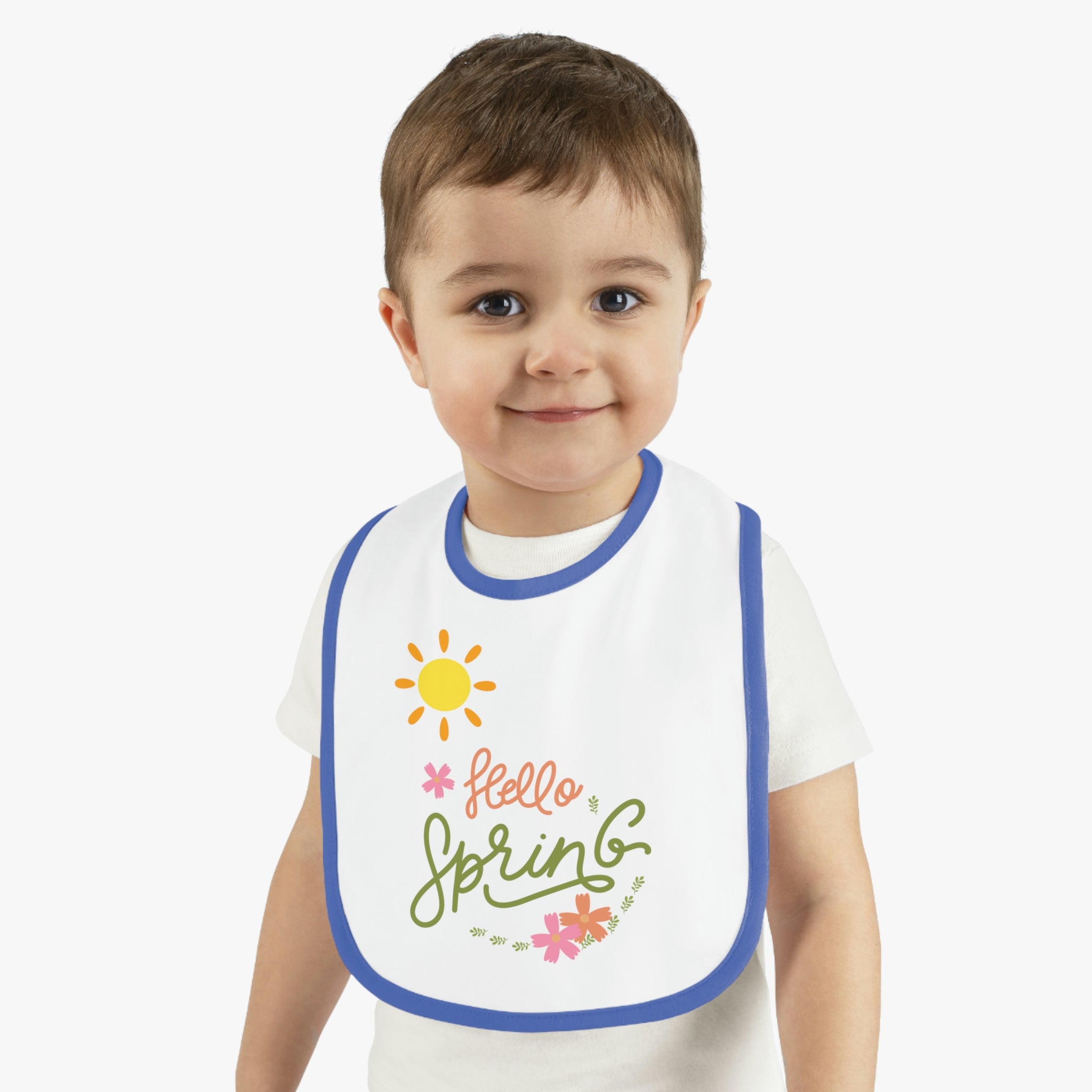 Baby Contrast Trim Jersey Bib