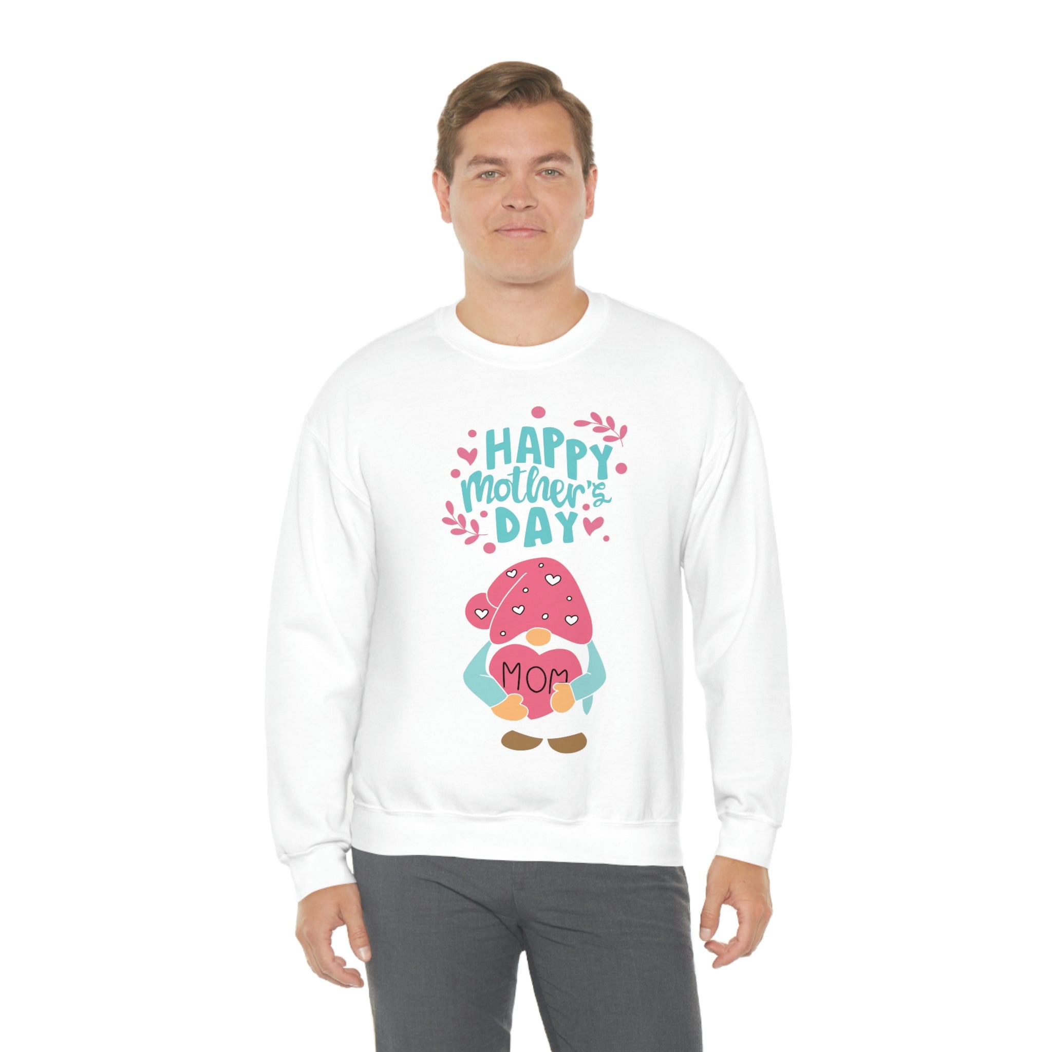 Happy Mother's Day Gnome Unisex Heavy Blend™ Crewneck Sweatshirt