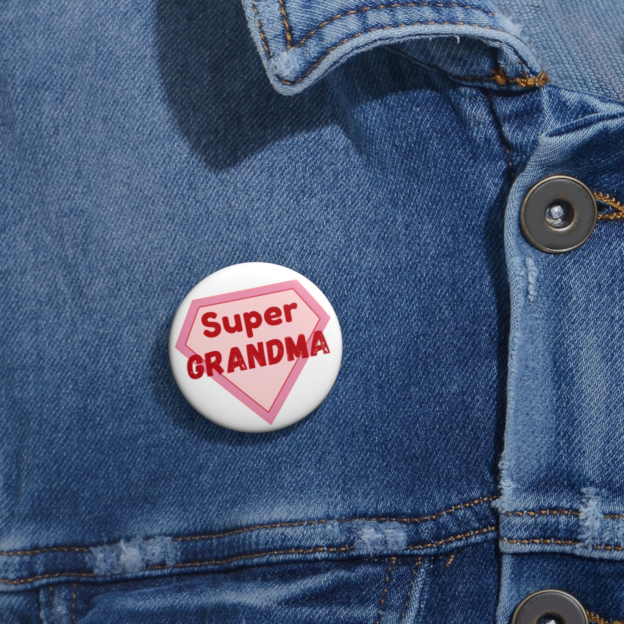 Super Grandma Custom Pin Buttons