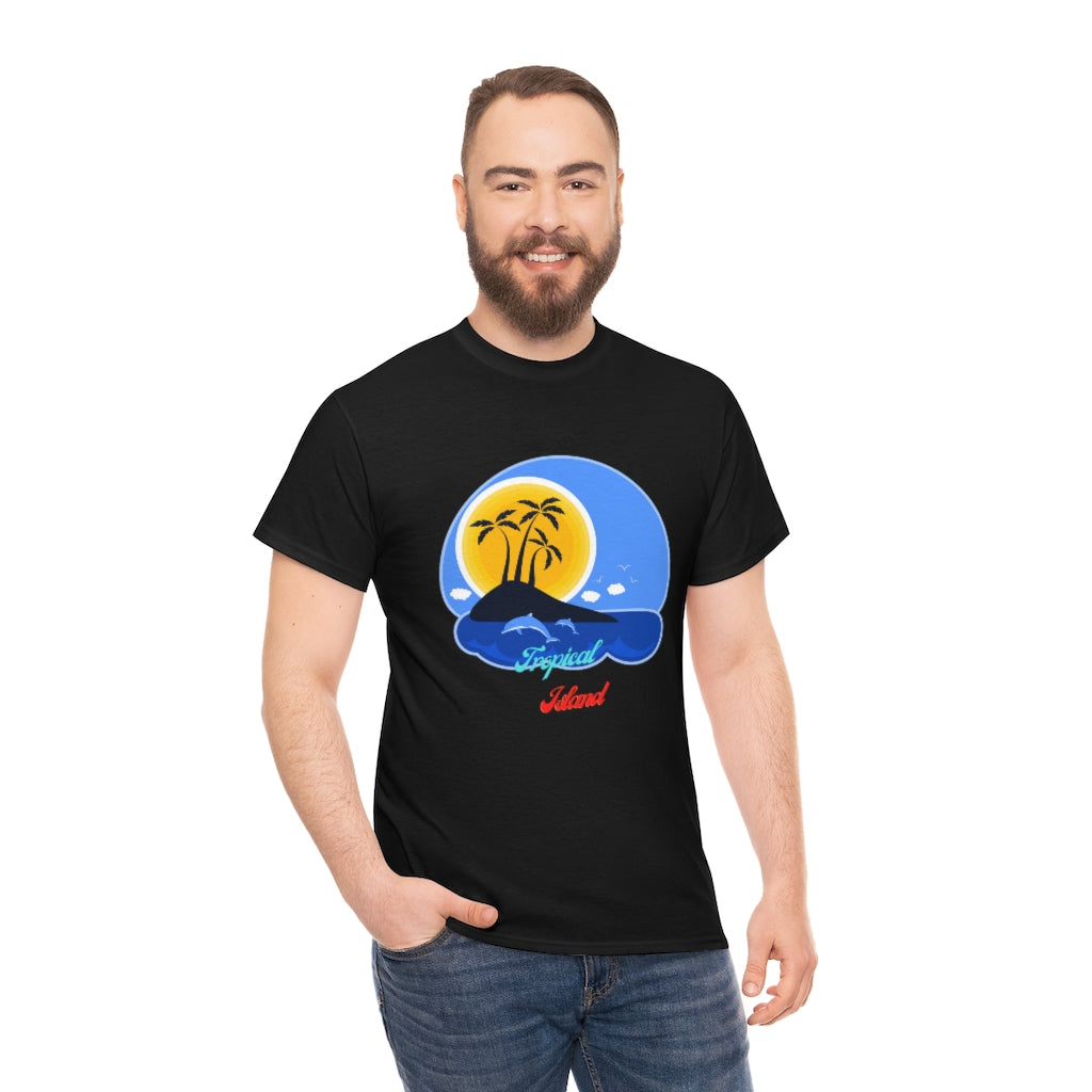 Tropical Island Unisex Heavy Cotton Tee