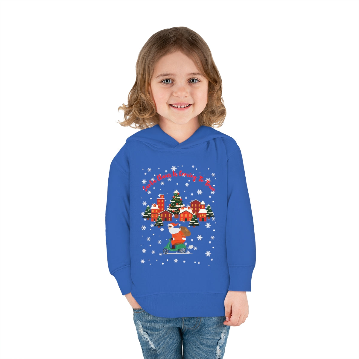 Santa Claus Is Coming To Town Toddler Pullover Fleece Hoodie