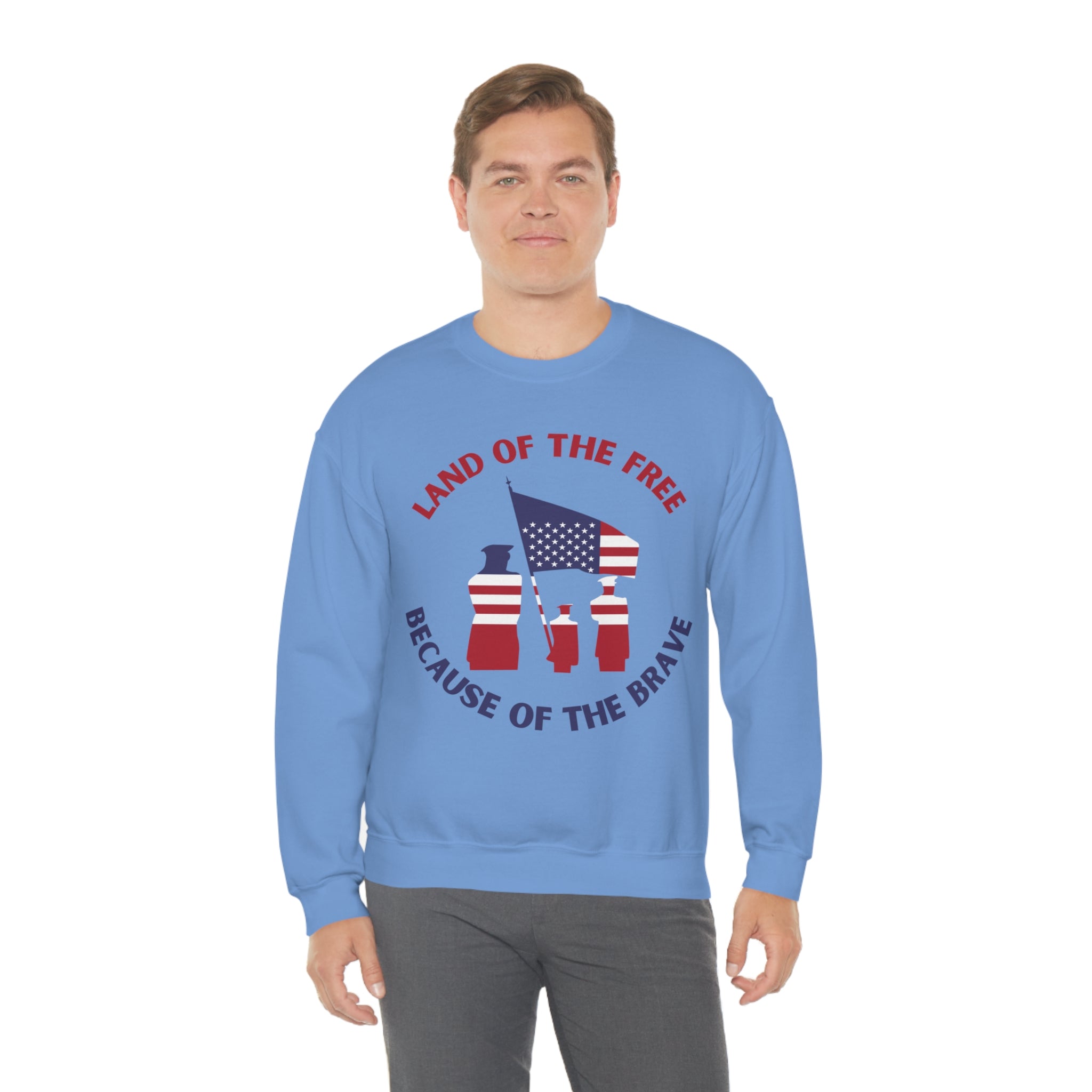 Memorial Day Land Of The Free Unisex Heavy Blend™ Crewneck Sweatshirt