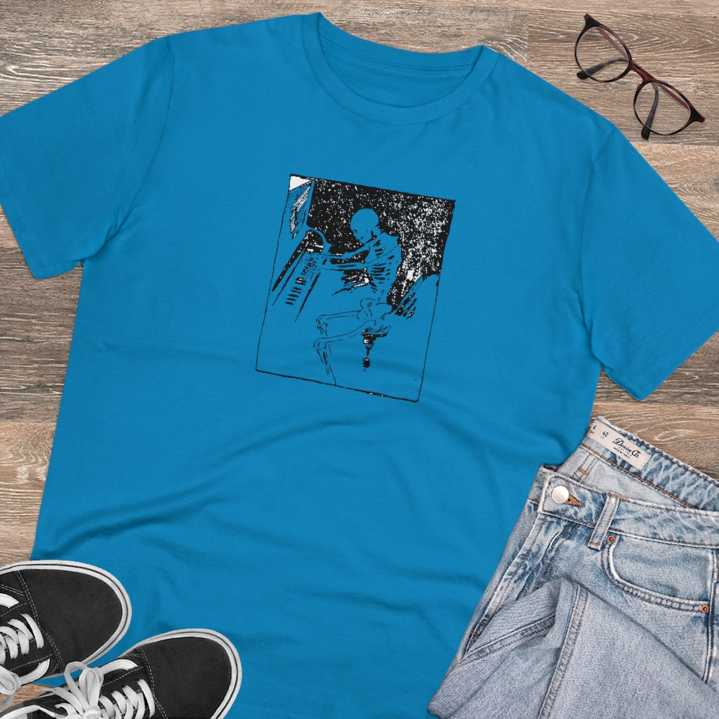 Skeleton Piano Player Organic Creator T-shirt - Unisex