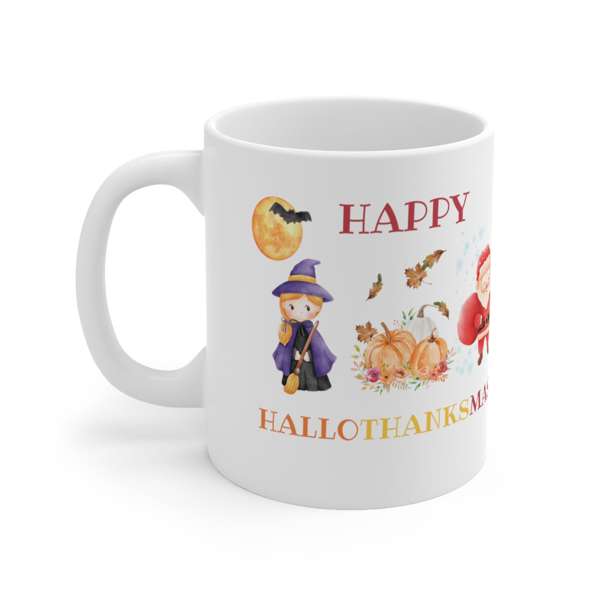 Happy Hallothanksmas Ceramic Mug 11oz