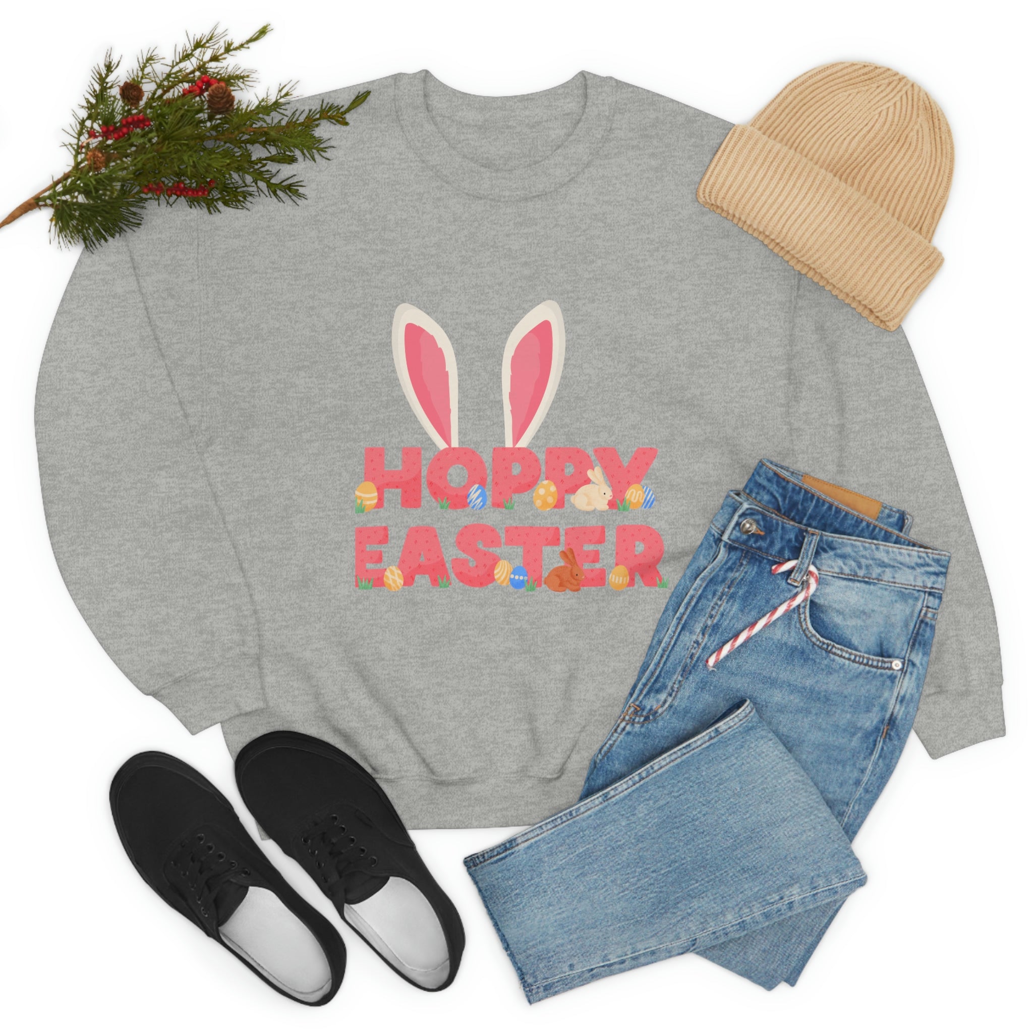 The Hoppy Easter Unisex Heavy Blend™ Crewneck Sweatshirt