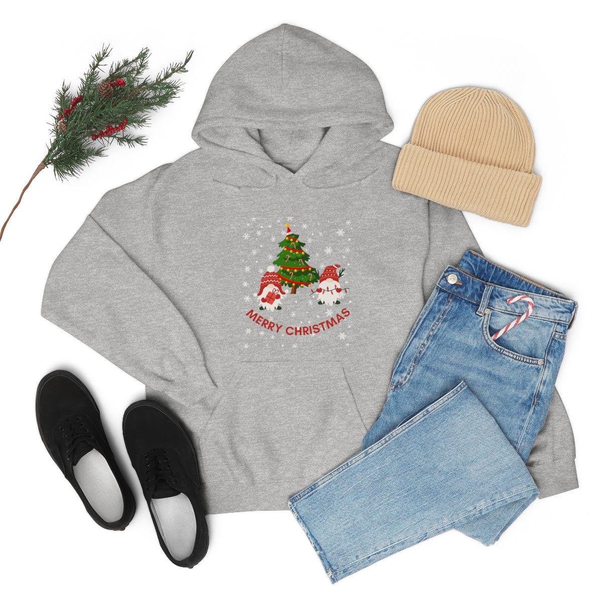 Merry & Bright Holidays Christmas Unisex Heavy Blend™ Hooded Sweatshirt
