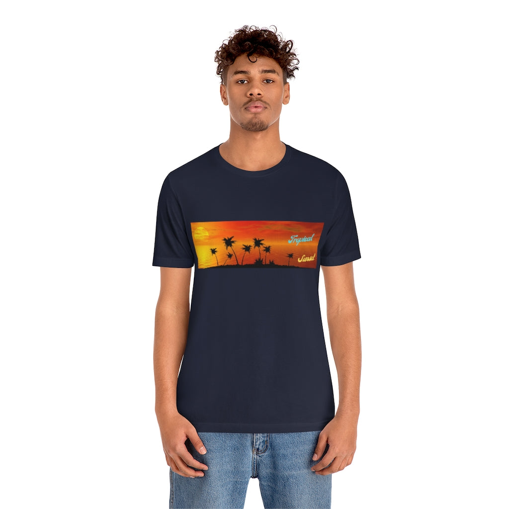 Tropical Sunset Unisex Jersey Short Sleeve Tee