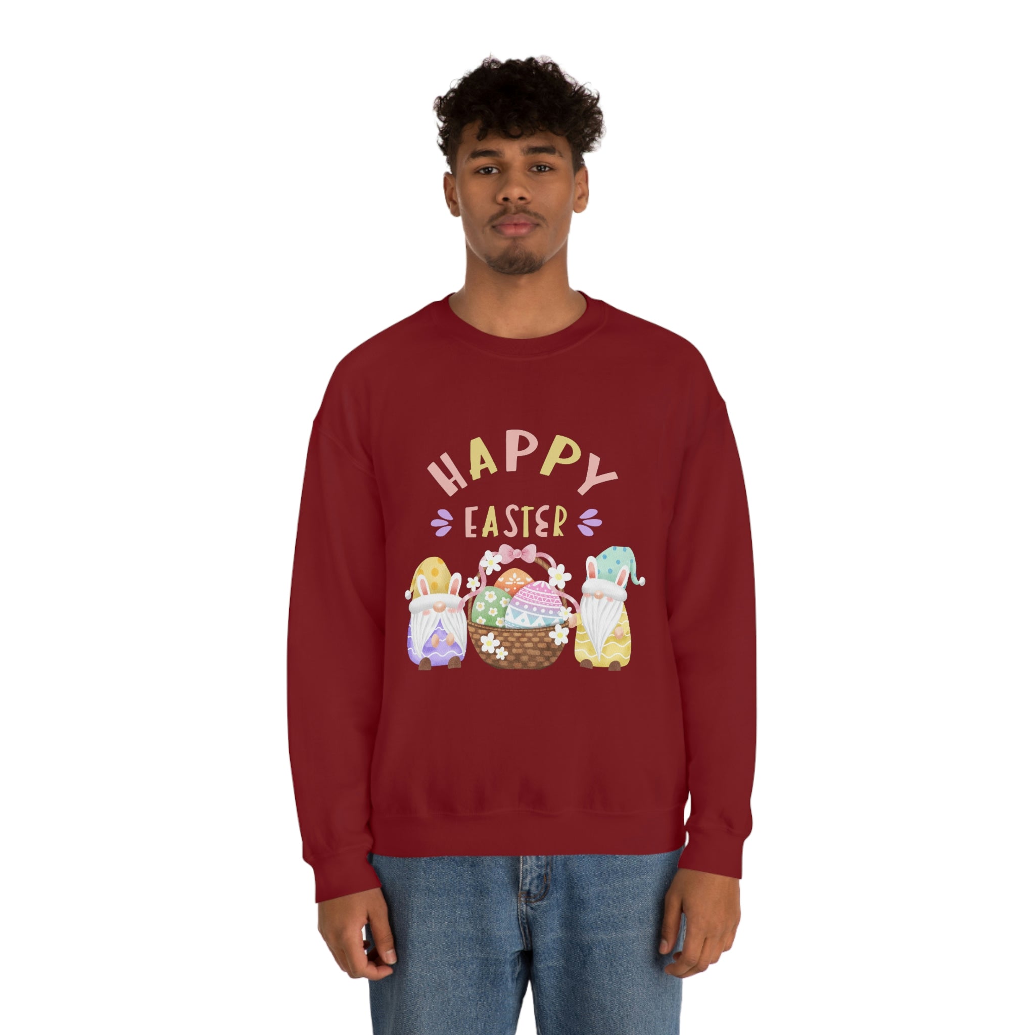 Happy Easter Gnome Unisex Heavy Blend™ Crewneck Sweatshirt