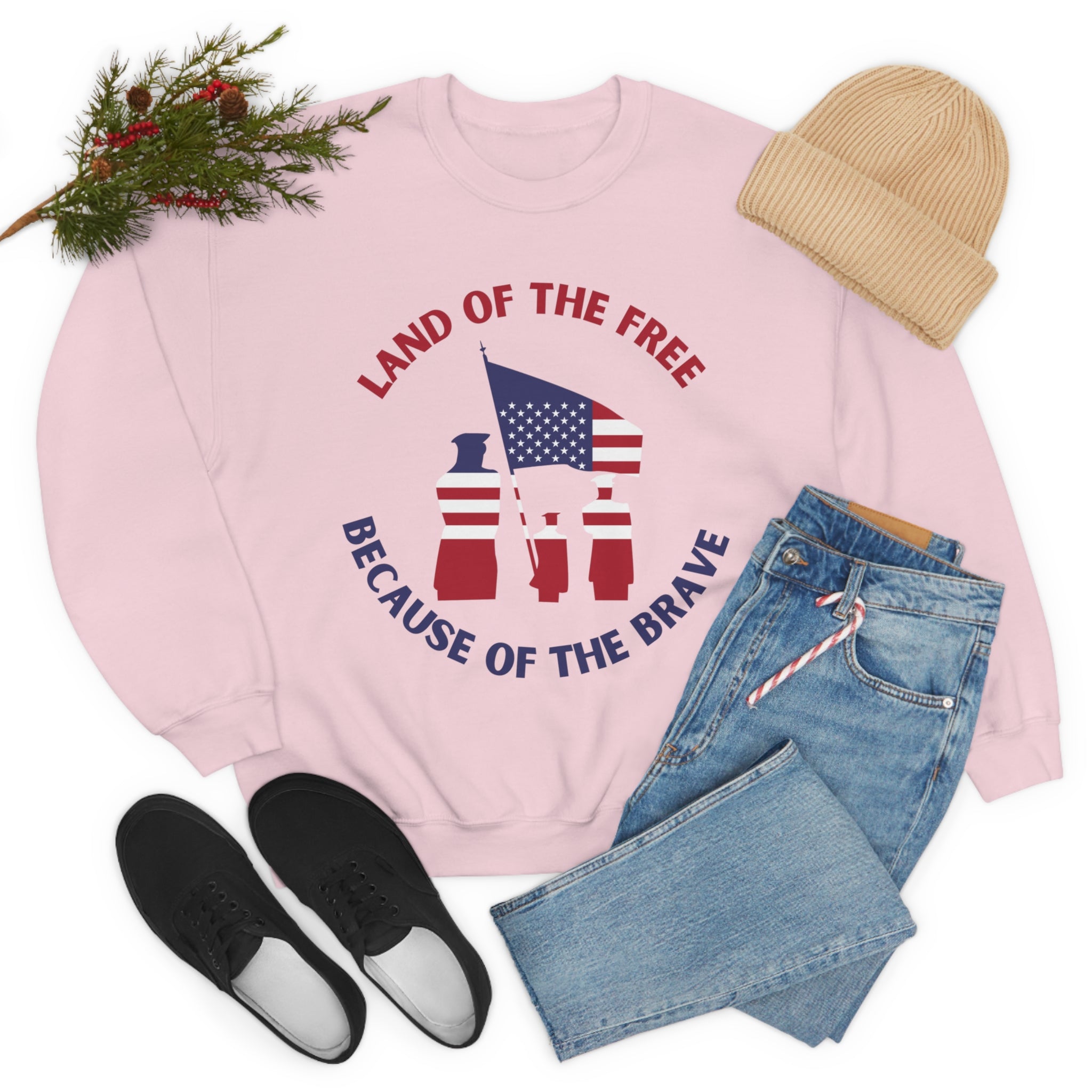 Memorial Day Land Of The Free Unisex Heavy Blend™ Crewneck Sweatshirt