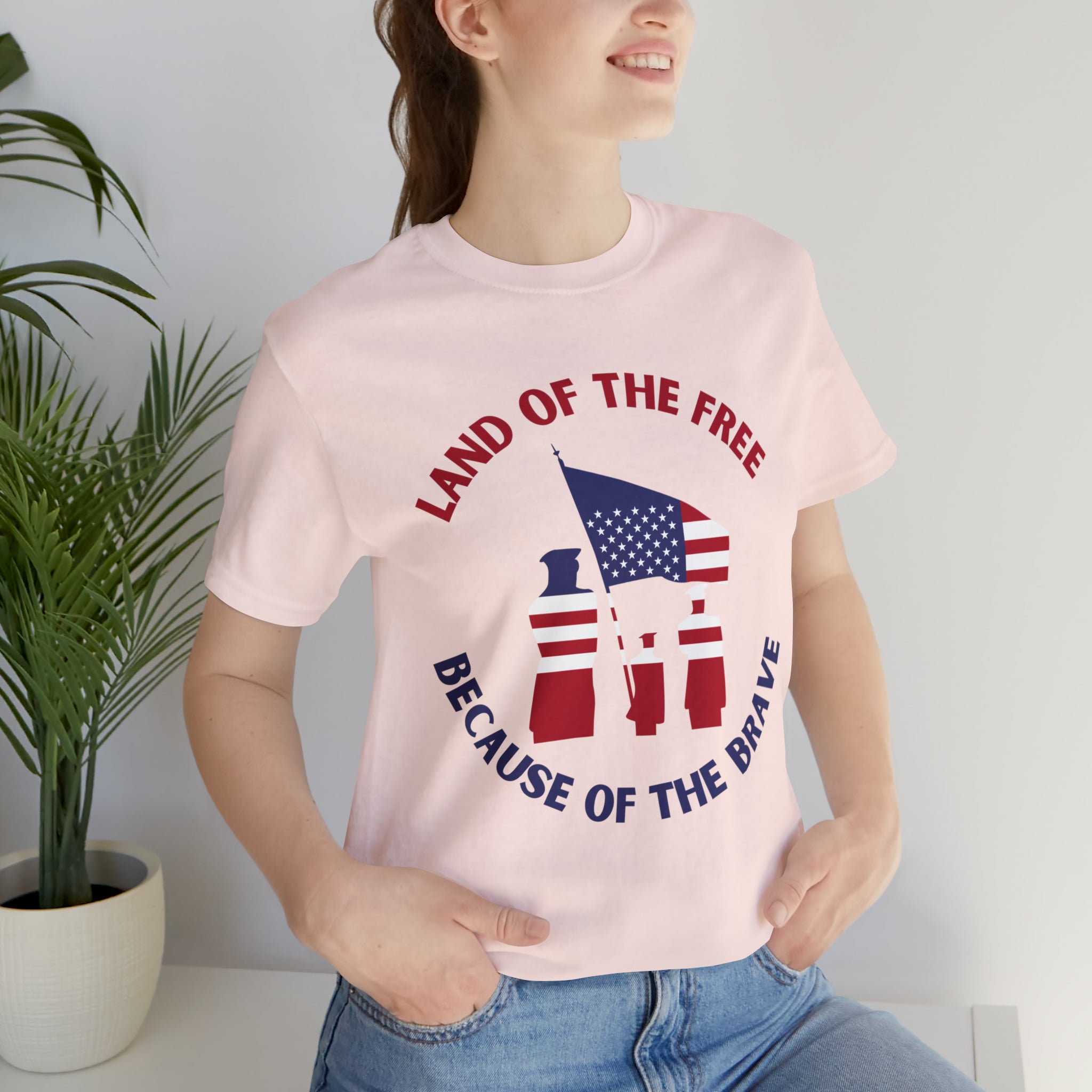 Memorial Day Land Of The Free Unisex Jersey Short Sleeve Tee