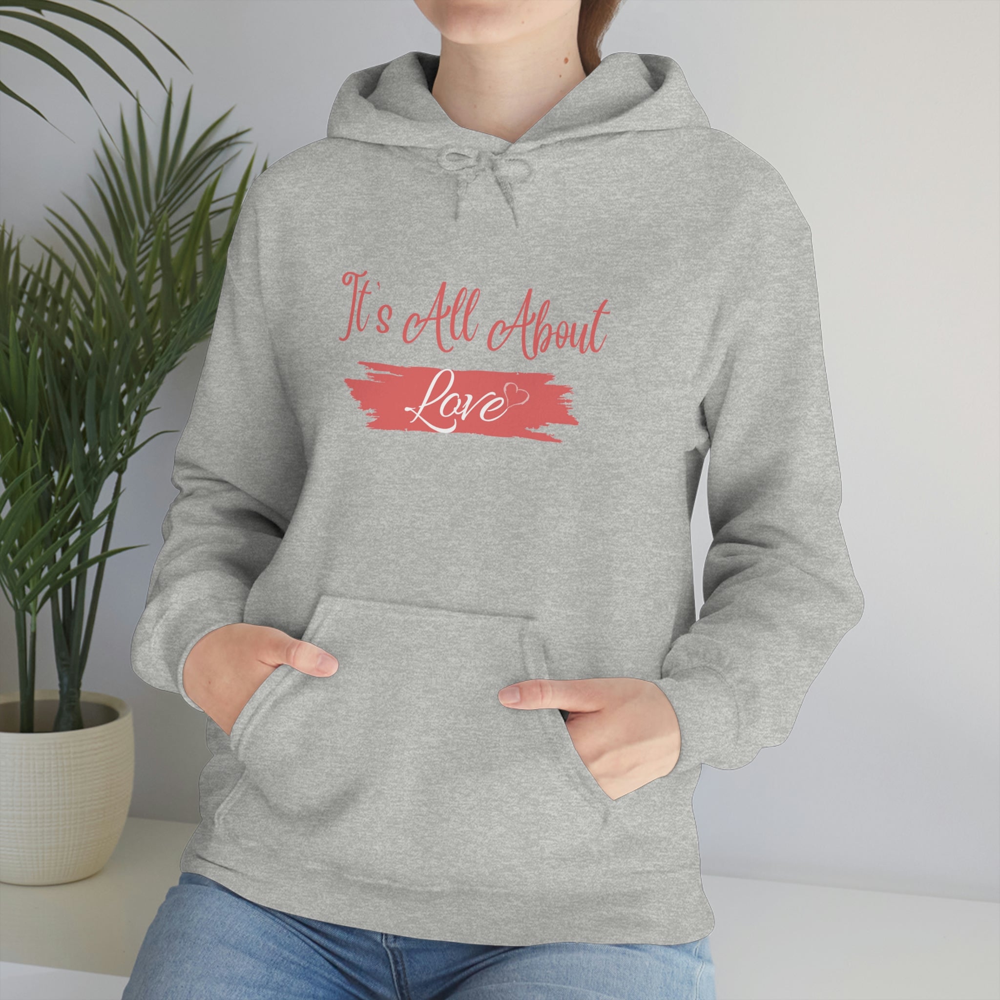 It's All About Love Unisex Heavy Blend™ Hooded Sweatshirt