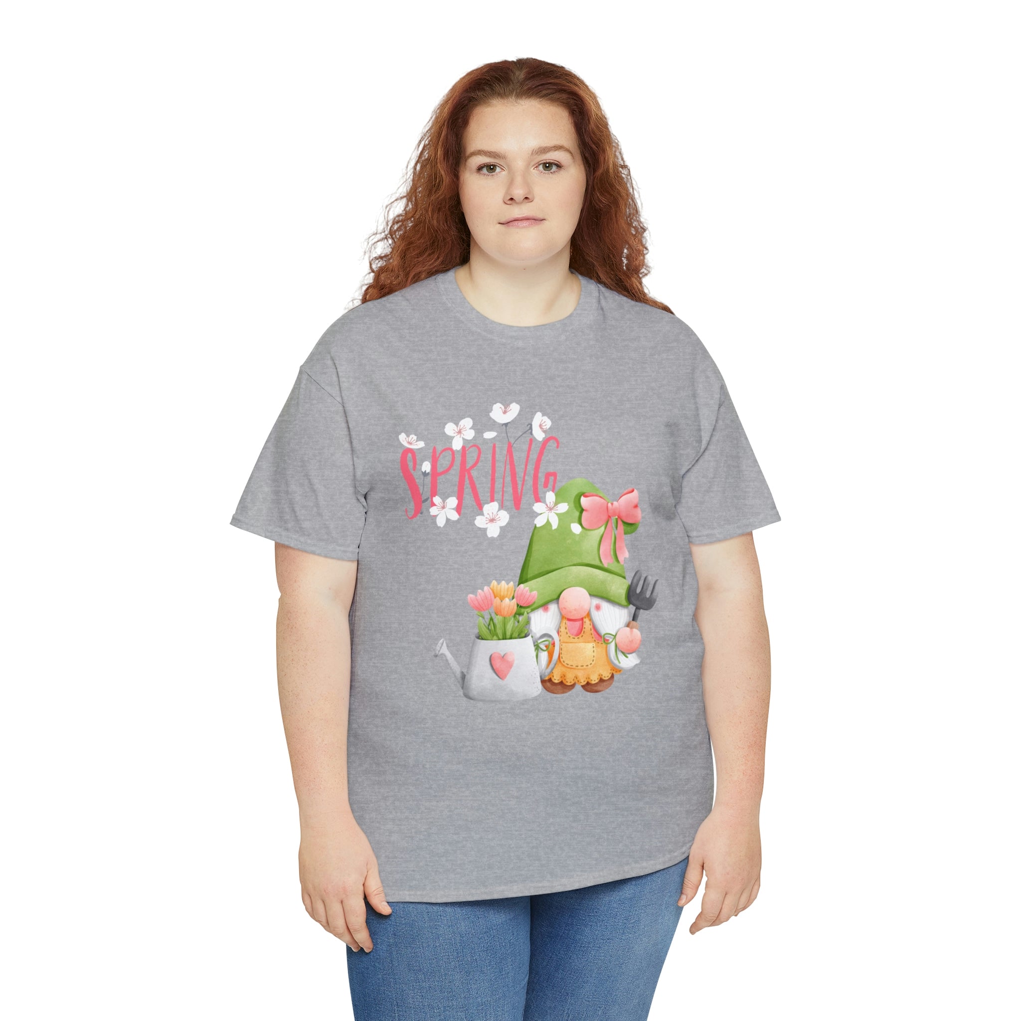 Gnome Happy Spring Unisex Heavy Cotton Tee
