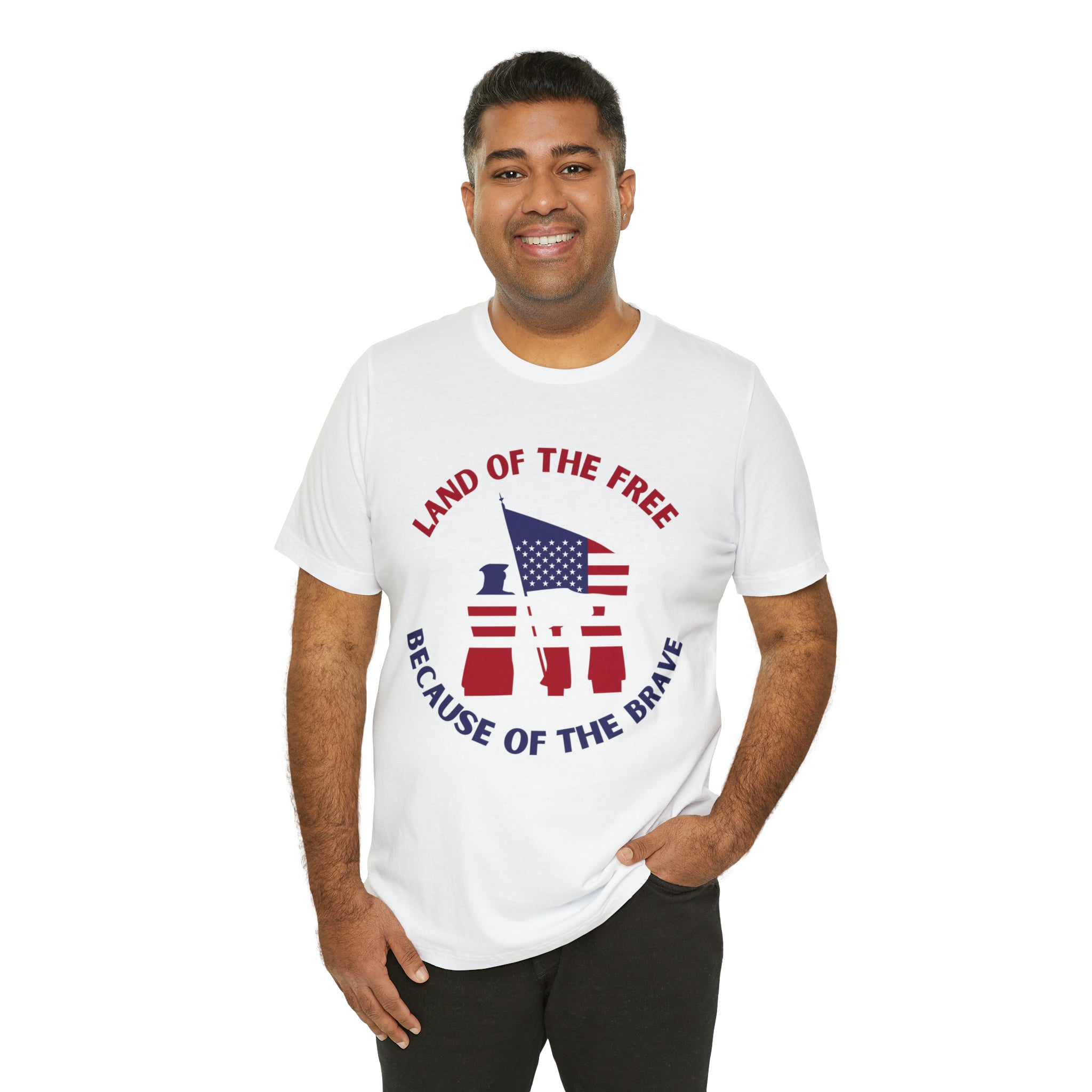 Memorial Day Land Of The Free Unisex Jersey Short Sleeve Tee