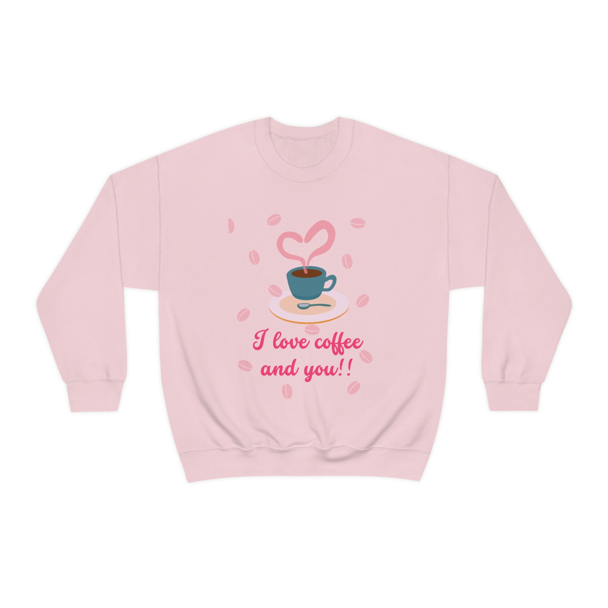 I Love Coffee & You!! Unisex Heavy Blend™ Crewneck Sweatshirt