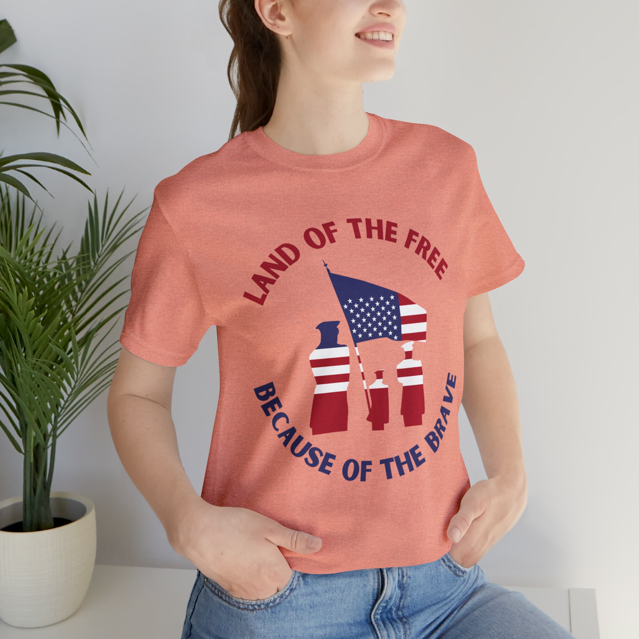 Memorial Day Land Of The Free Unisex Jersey Short Sleeve Tee