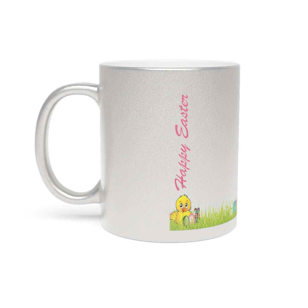 Happy Easter Metallic Mug (Silver\Gold)