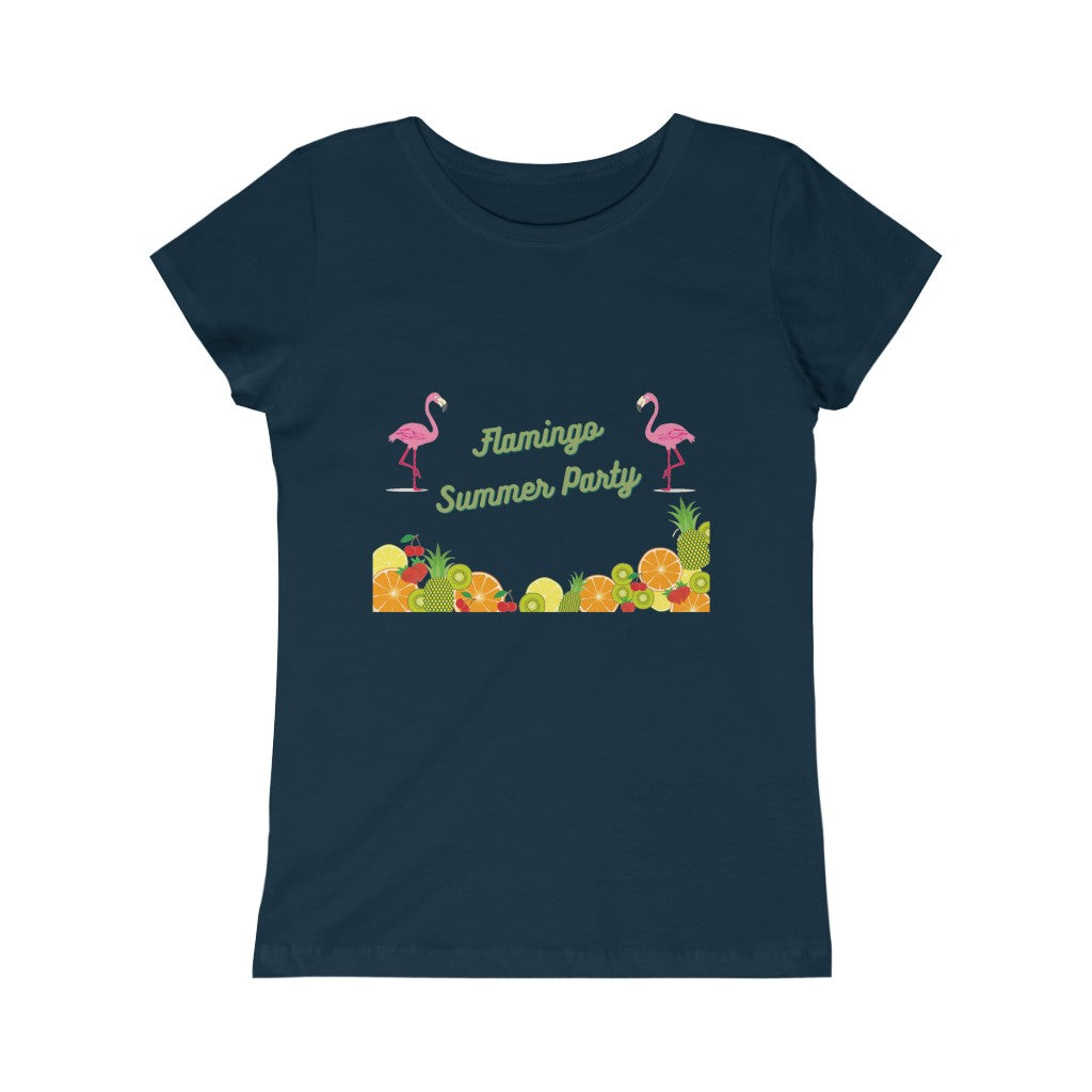 Flamingo Summer Party Girls Princess Tee