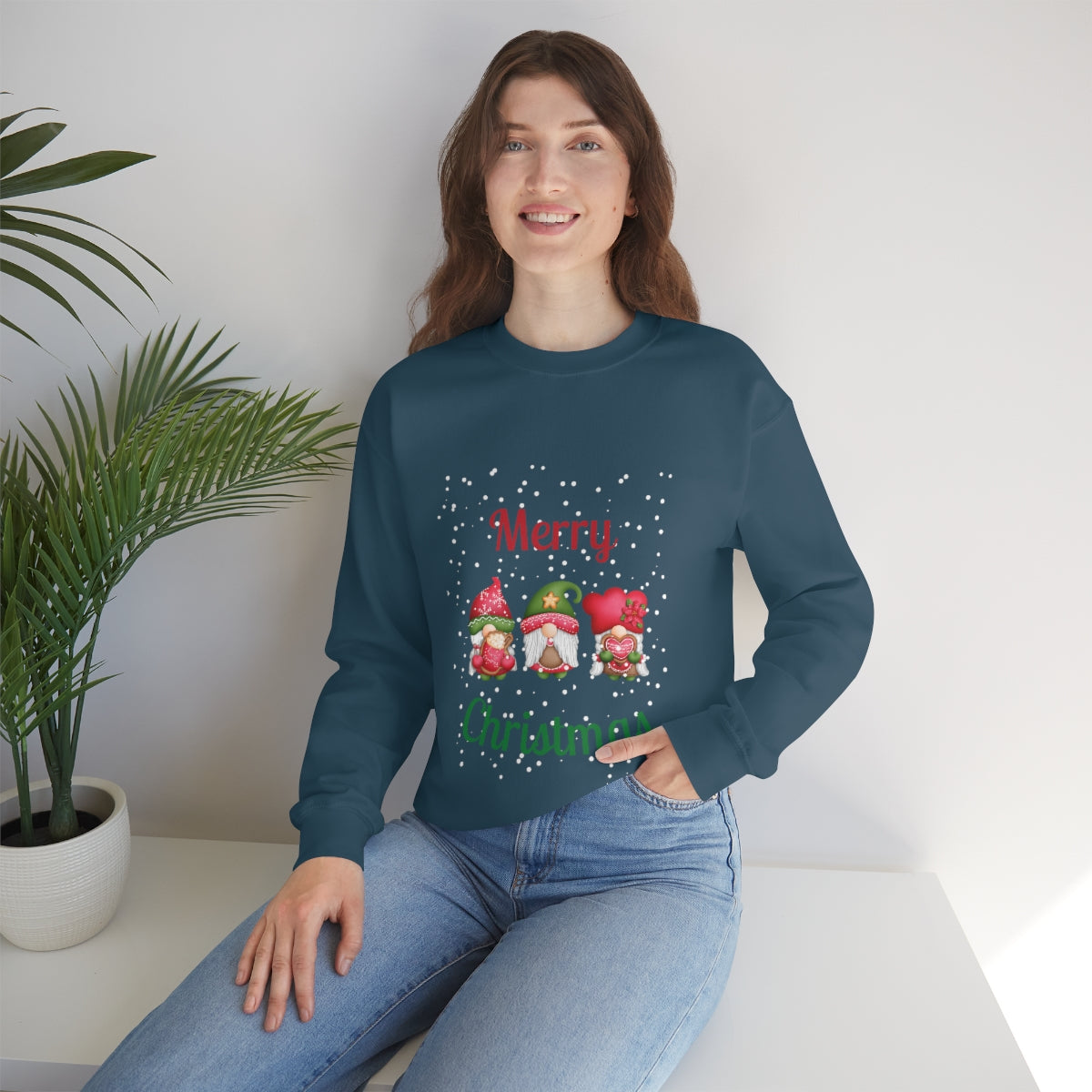 Three Gnomes Merry Christmas Unisex Heavy Blend™ Crewneck Sweatshirt