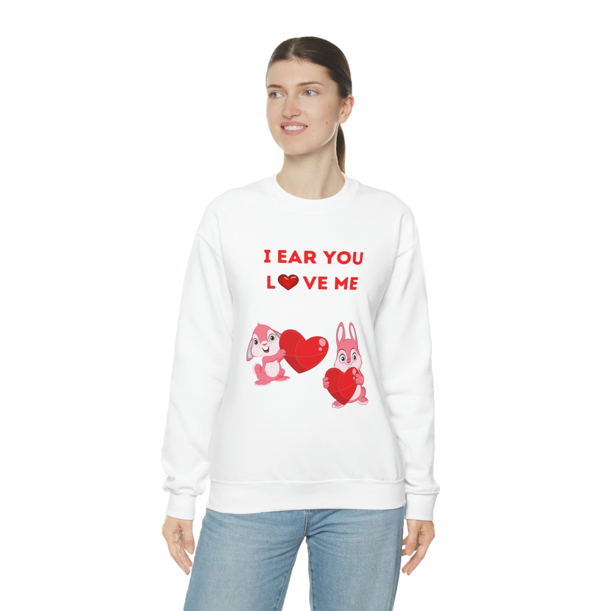 I Ear You Love Me Unisex Heavy Blend™ Crewneck Sweatshirt
