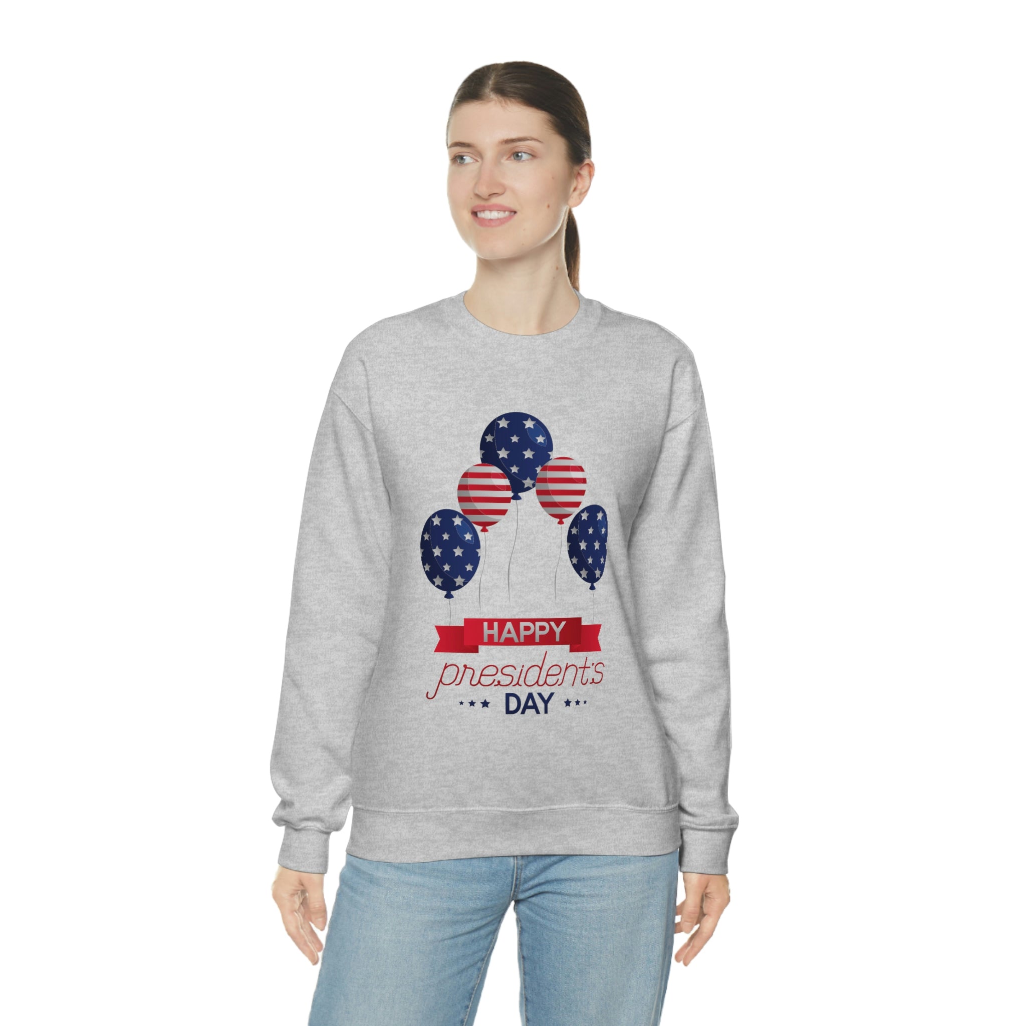 Happy President's Day Stars & Stripe Unisex Heavy Blend™ Crewneck Sweatshirt