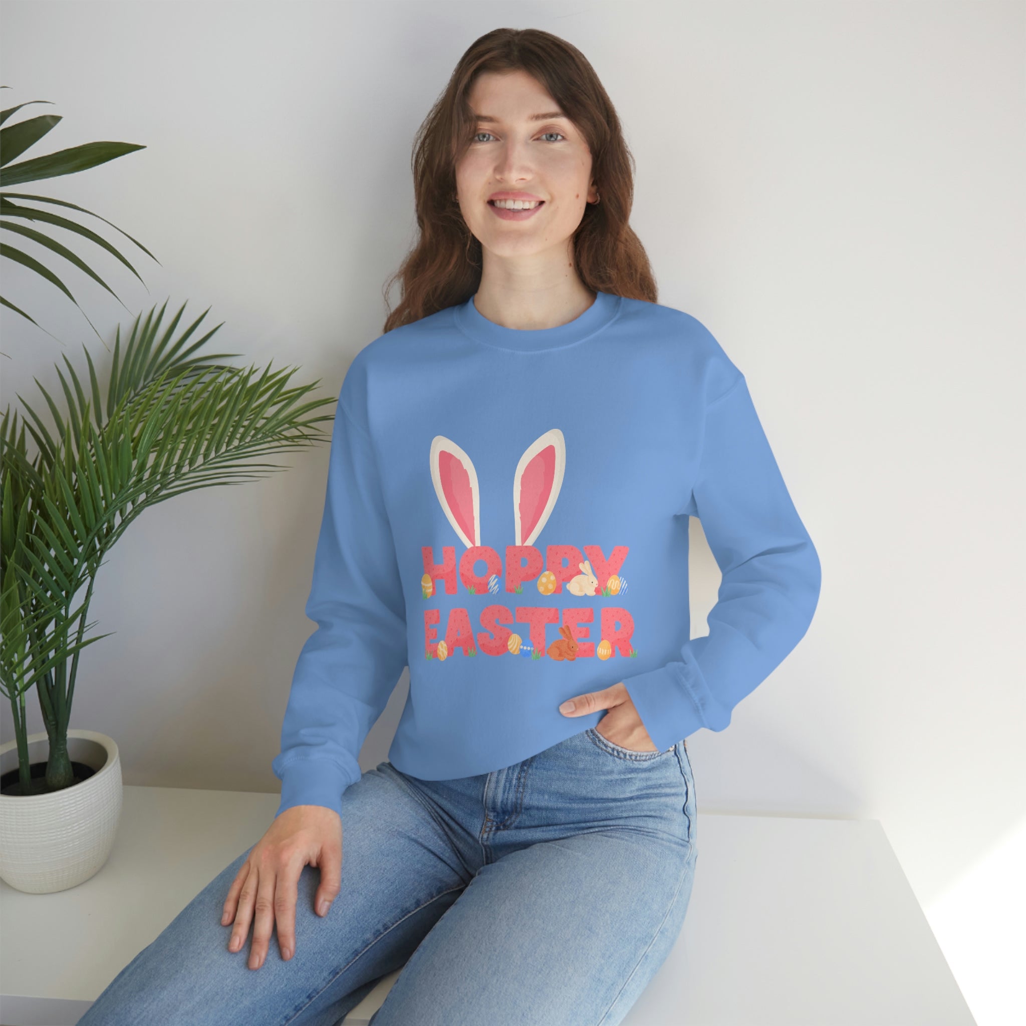 The Hoppy Easter Unisex Heavy Blend™ Crewneck Sweatshirt