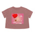 Happy Valentine's Day Women's Flowy Cropped Tee