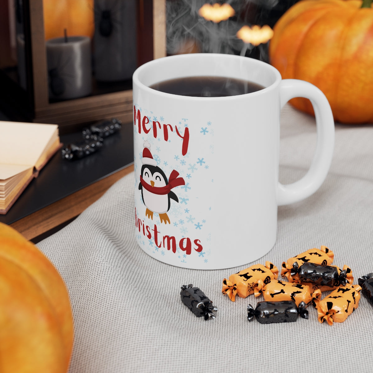 Cute Penguin Christmas Ceramic Mug 11oz