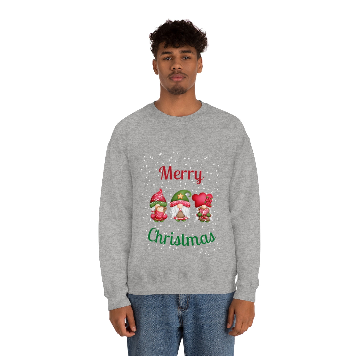 Three Gnomes Merry Christmas Unisex Heavy Blend™ Crewneck Sweatshirt