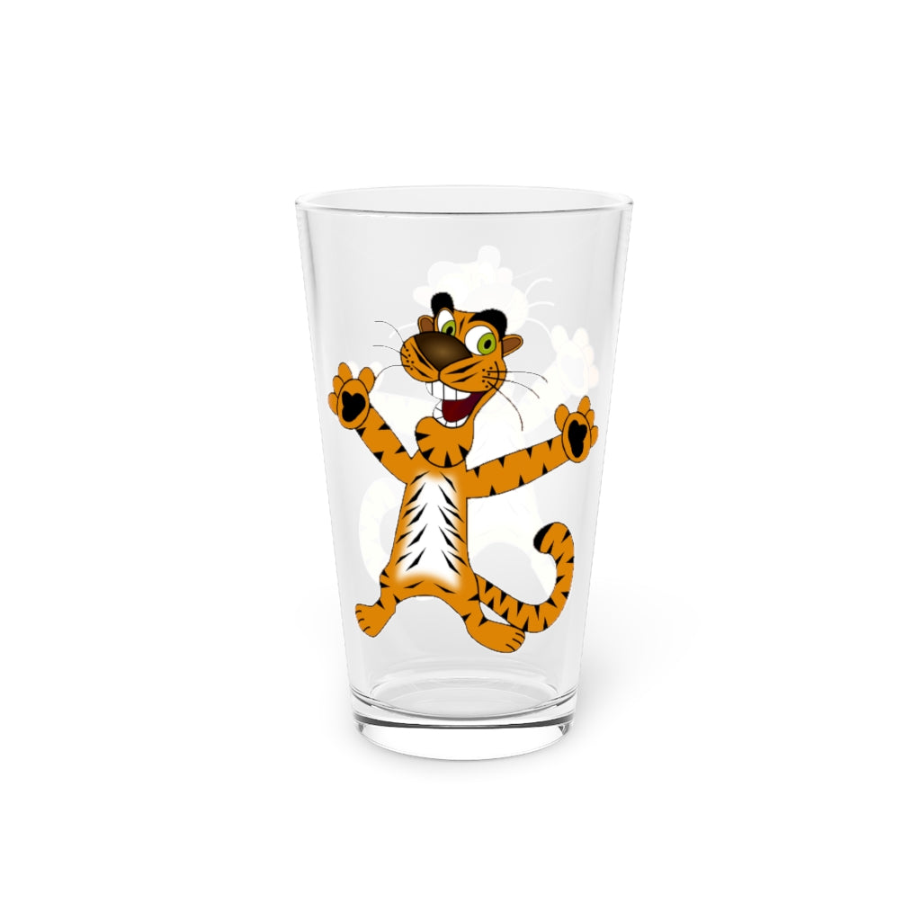 Tiger Pint Glass, 16oz