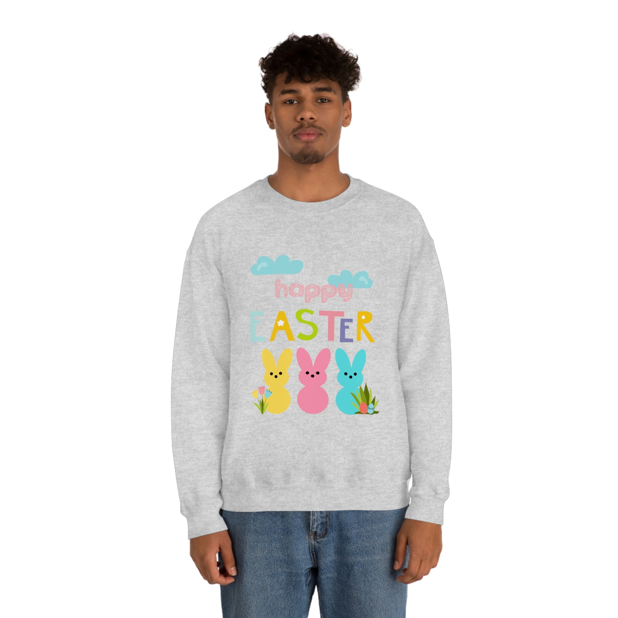 Happy Easter Bunny Unisex Heavy Blend™ Crewneck Sweatshirt