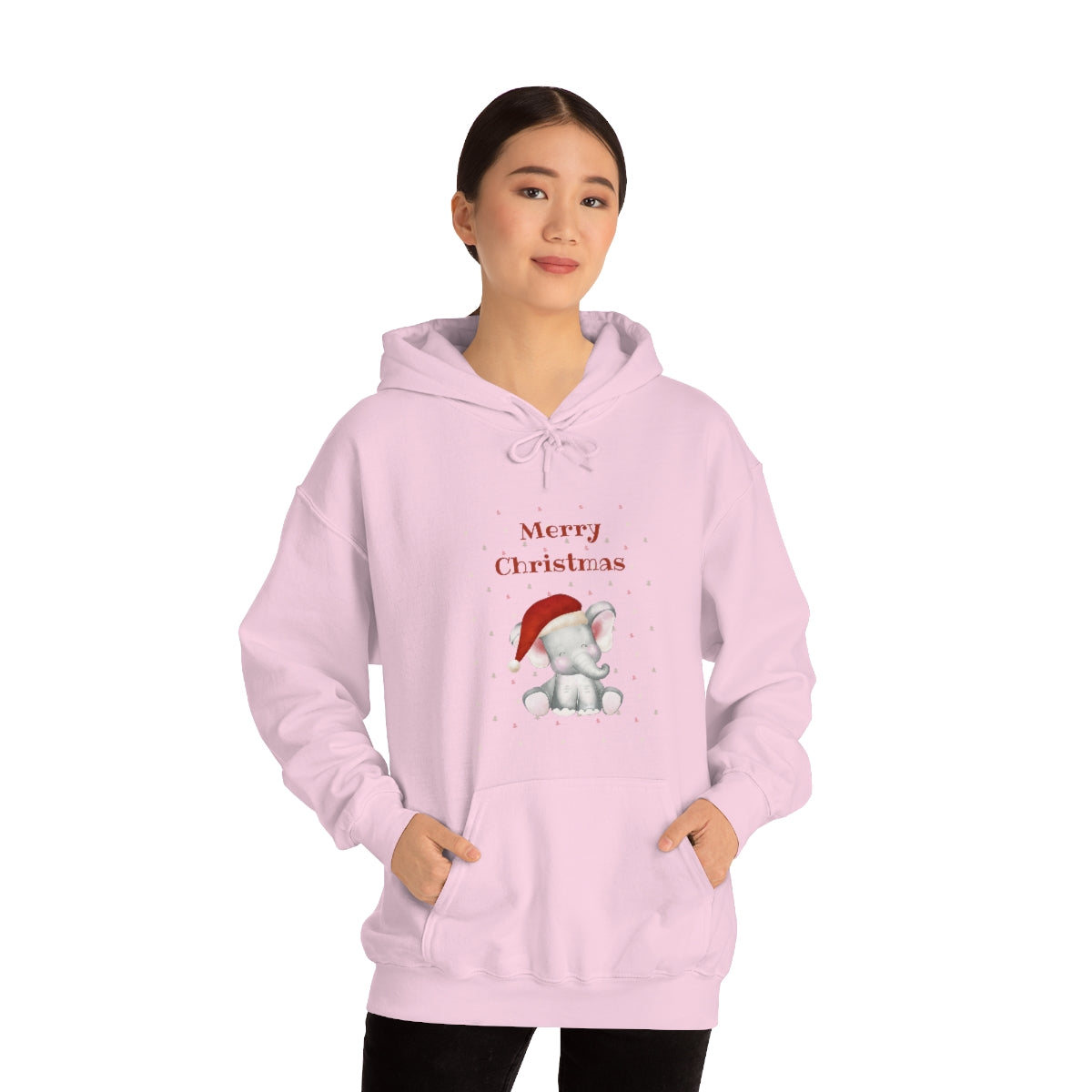Cute Christmas Elephant Unisex Heavy Blend™ Hooded Sweatshirt