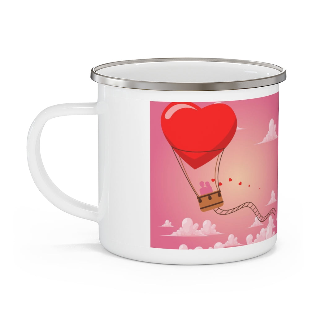 Happy Valentine's Day Enamel Camping Mug